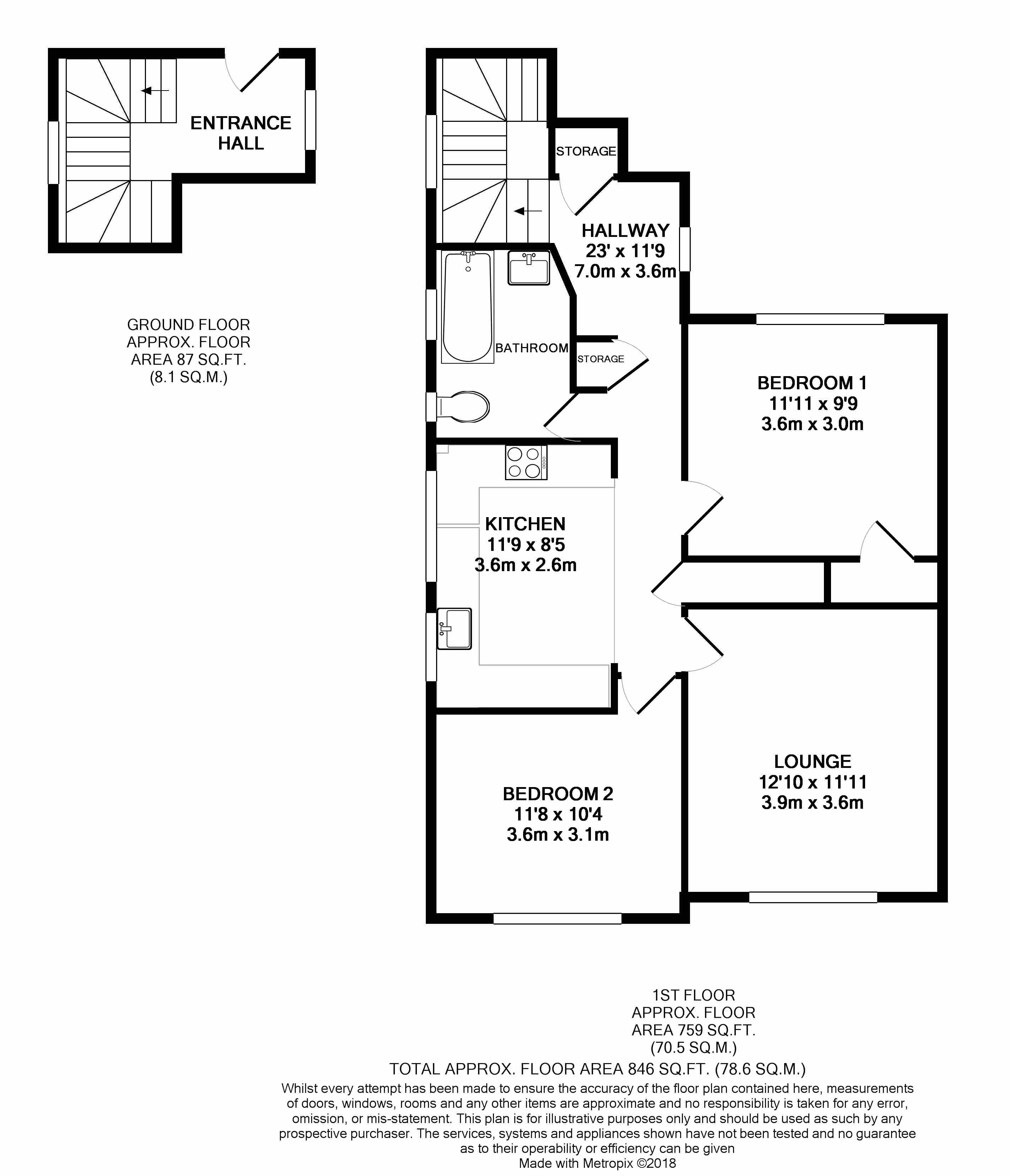 2, Dylways, Denmark Hill floorplan