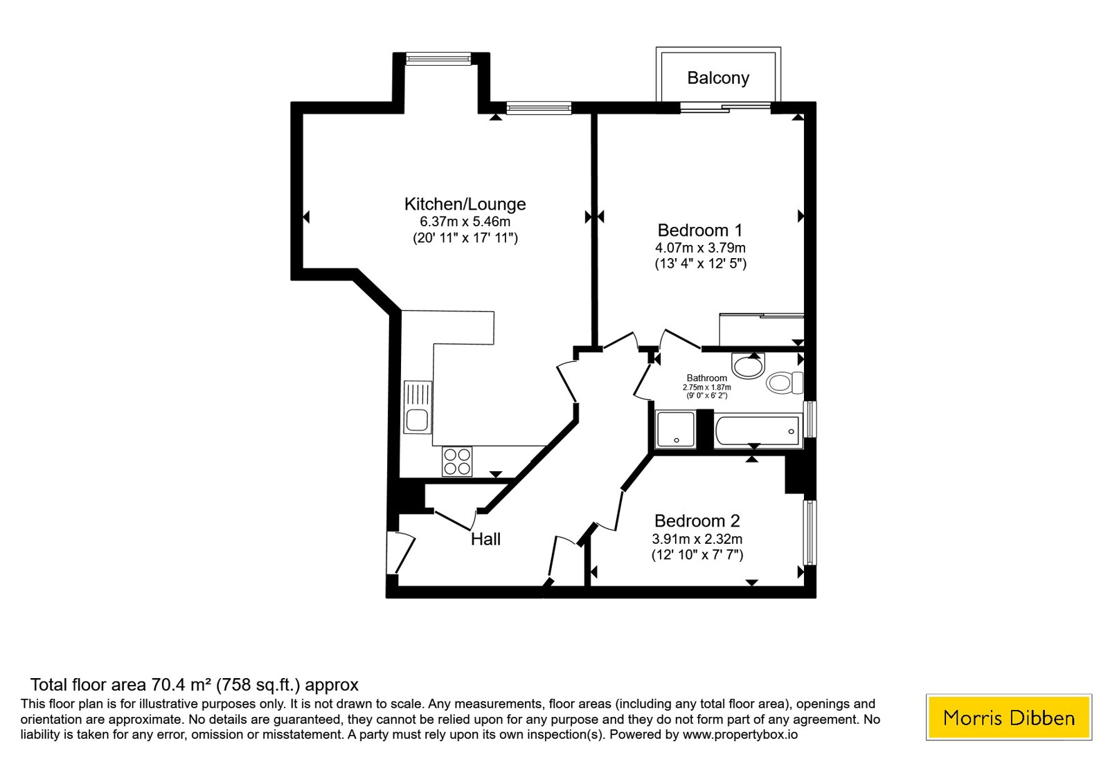 Flat 23, Lordsdale Court,, Seacole Gardens, Hampshire floorplan