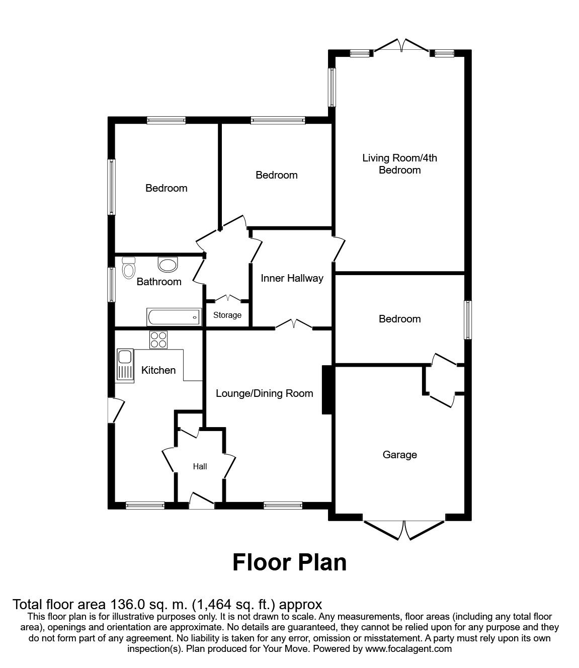 Shaw Lane, Stoke Prior, Bromsgrove B60, 4 bedroom bungalow for sale