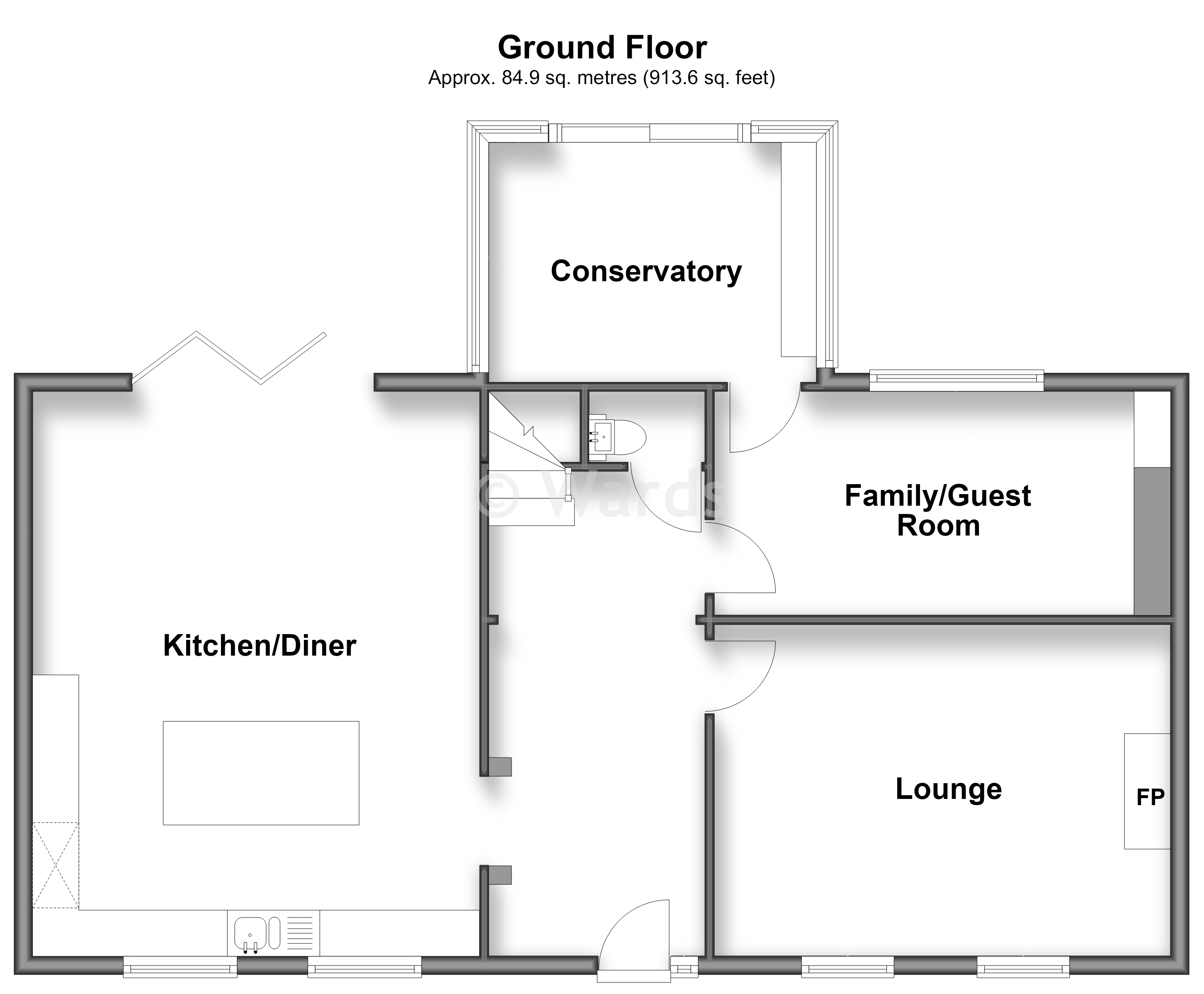 Lonewood Cottage, Maidstone Road, Tonbridge floorplan
