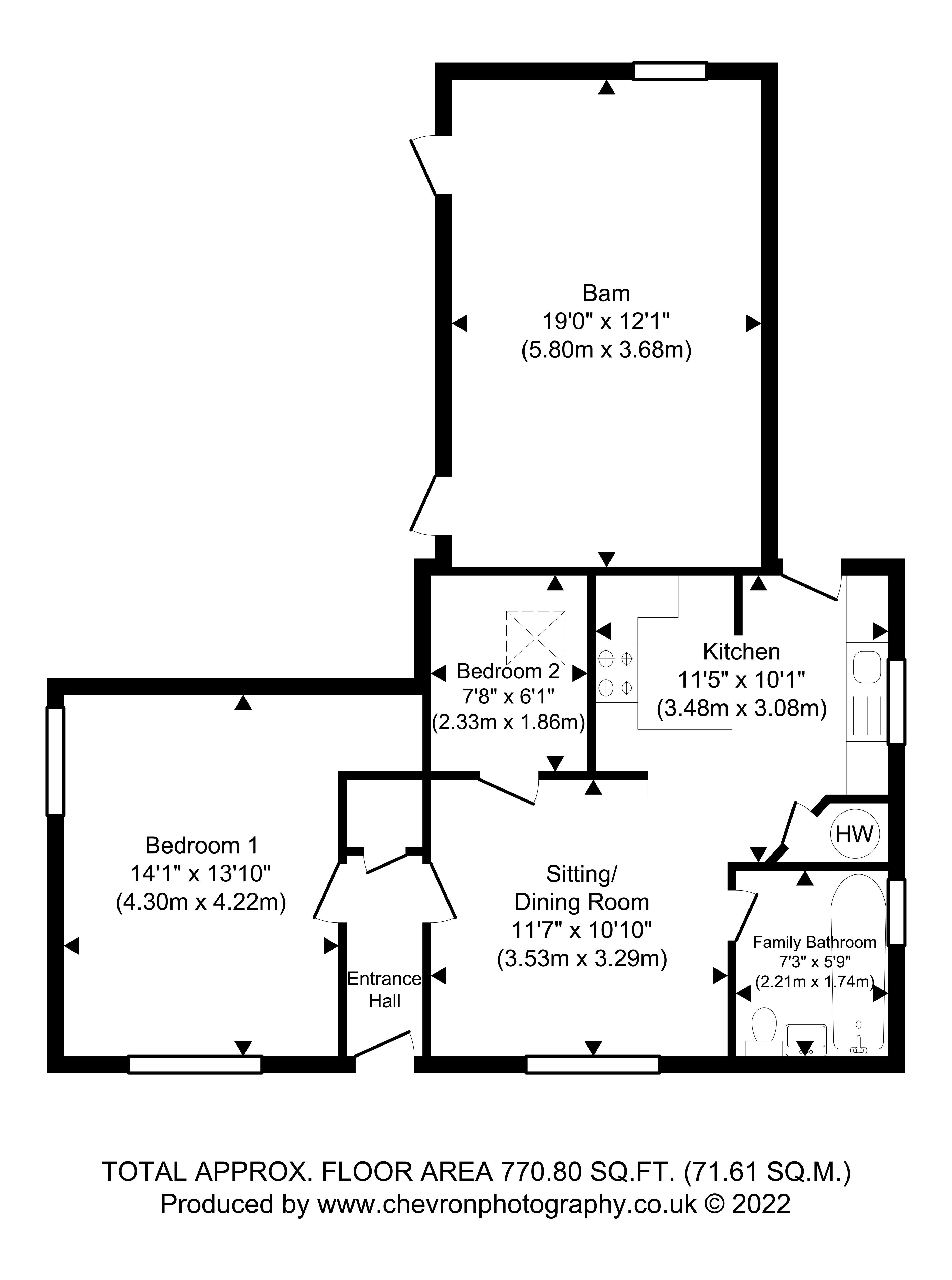 Little Bungalow, Sudbury Road, Sudbury floorplan