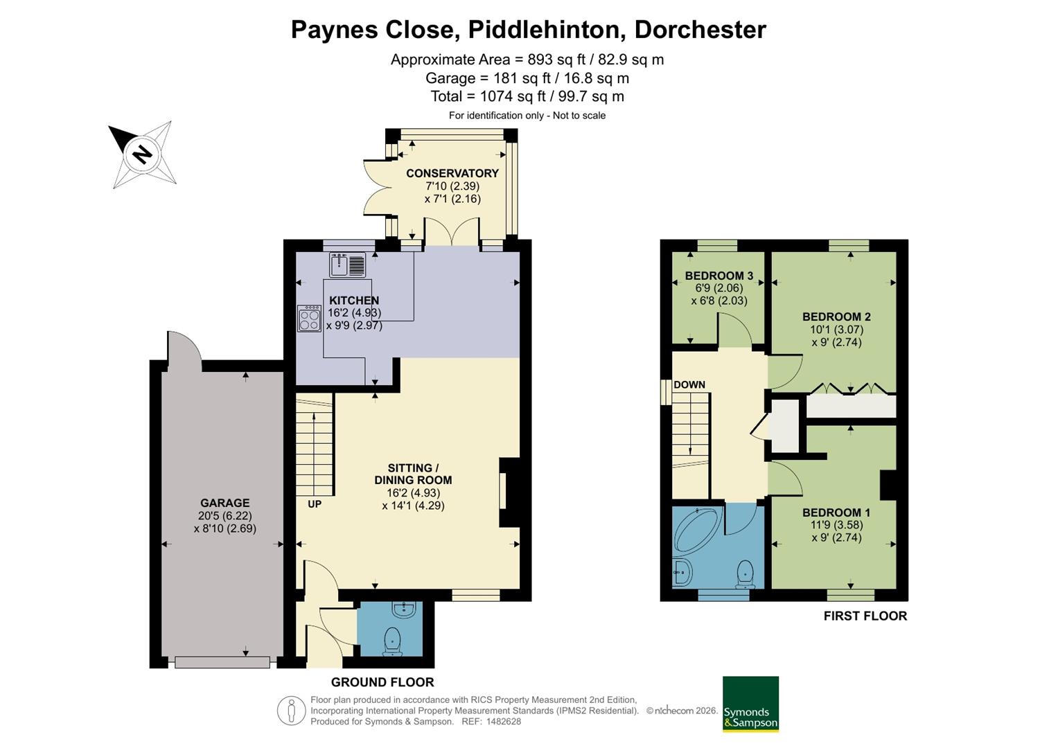 14, Paynes Close, Dorchester floorplan