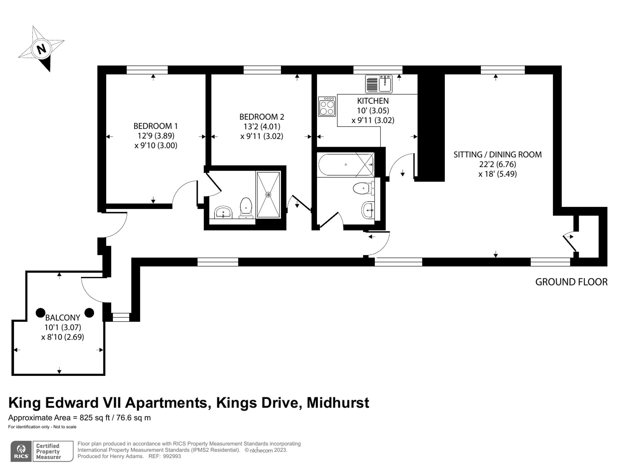 50 King Edward VII Apts Kings Drive, Midhurst, Midhurst floorplan