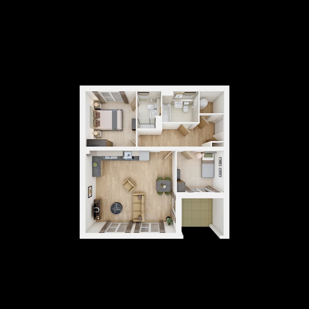The Buckland Apartments - Plot 445, Hampden Fields East, Off New Road, Weston Turville, Aylesbury floorplan