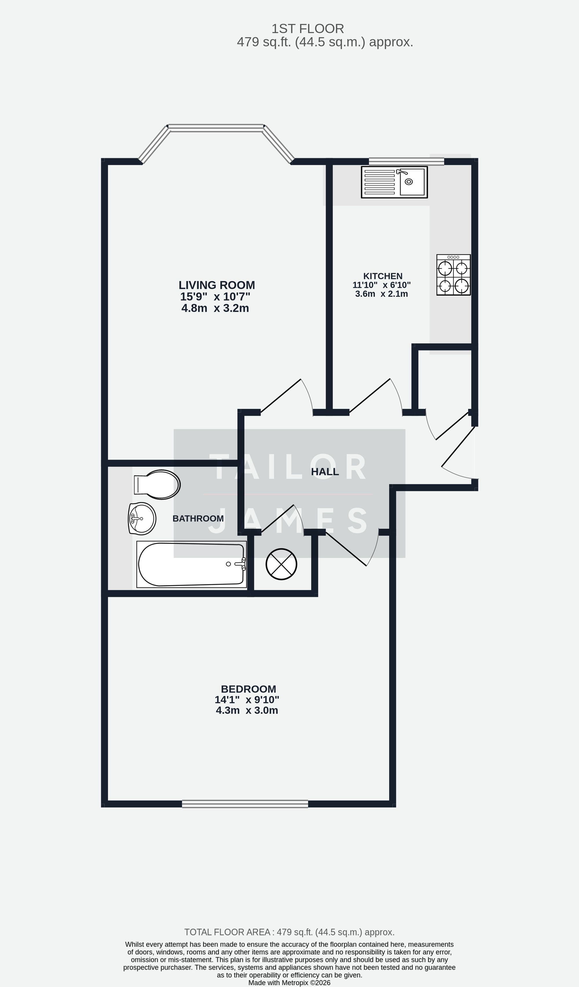 Flat 4, Lewes Court, Brighton floorplan