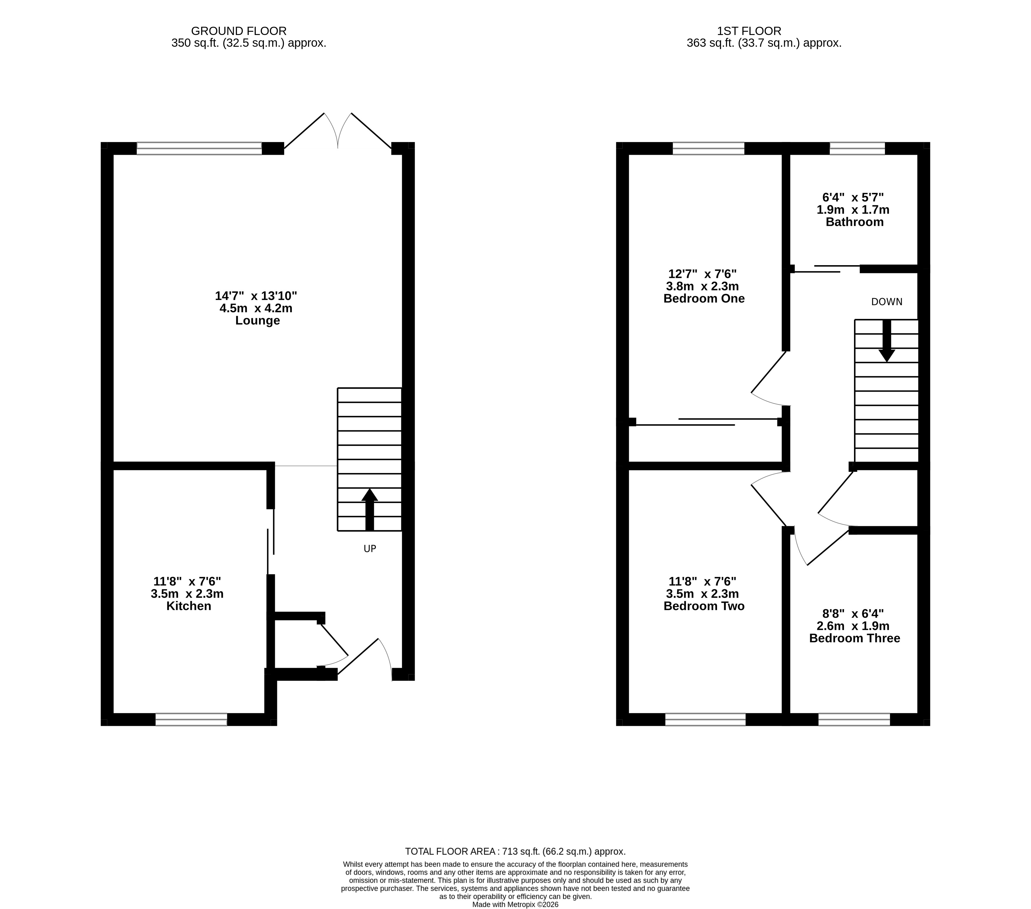43, Luke Lane, Holmfirth floorplan