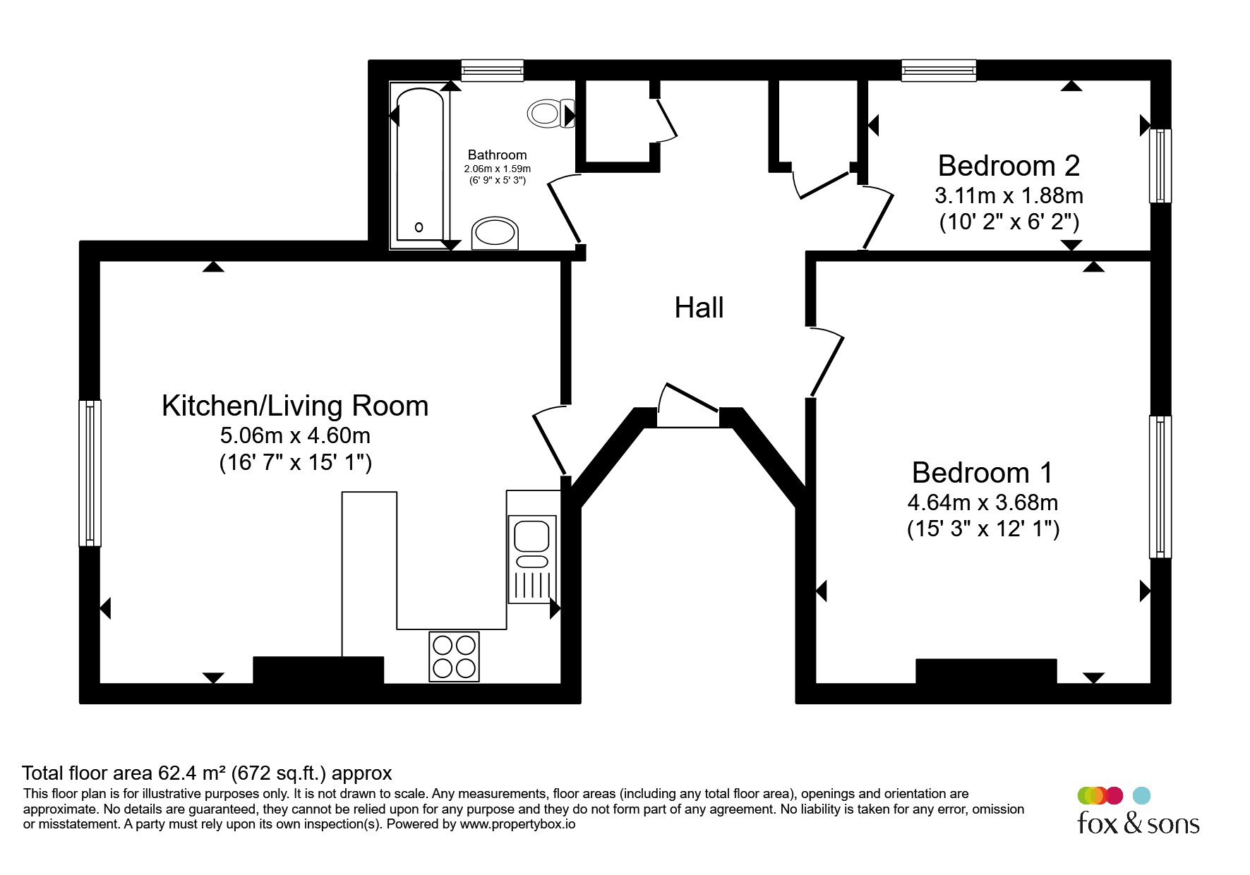 First Floor Flat, 6, Church Road, St. Leonards-On-Sea floorplan