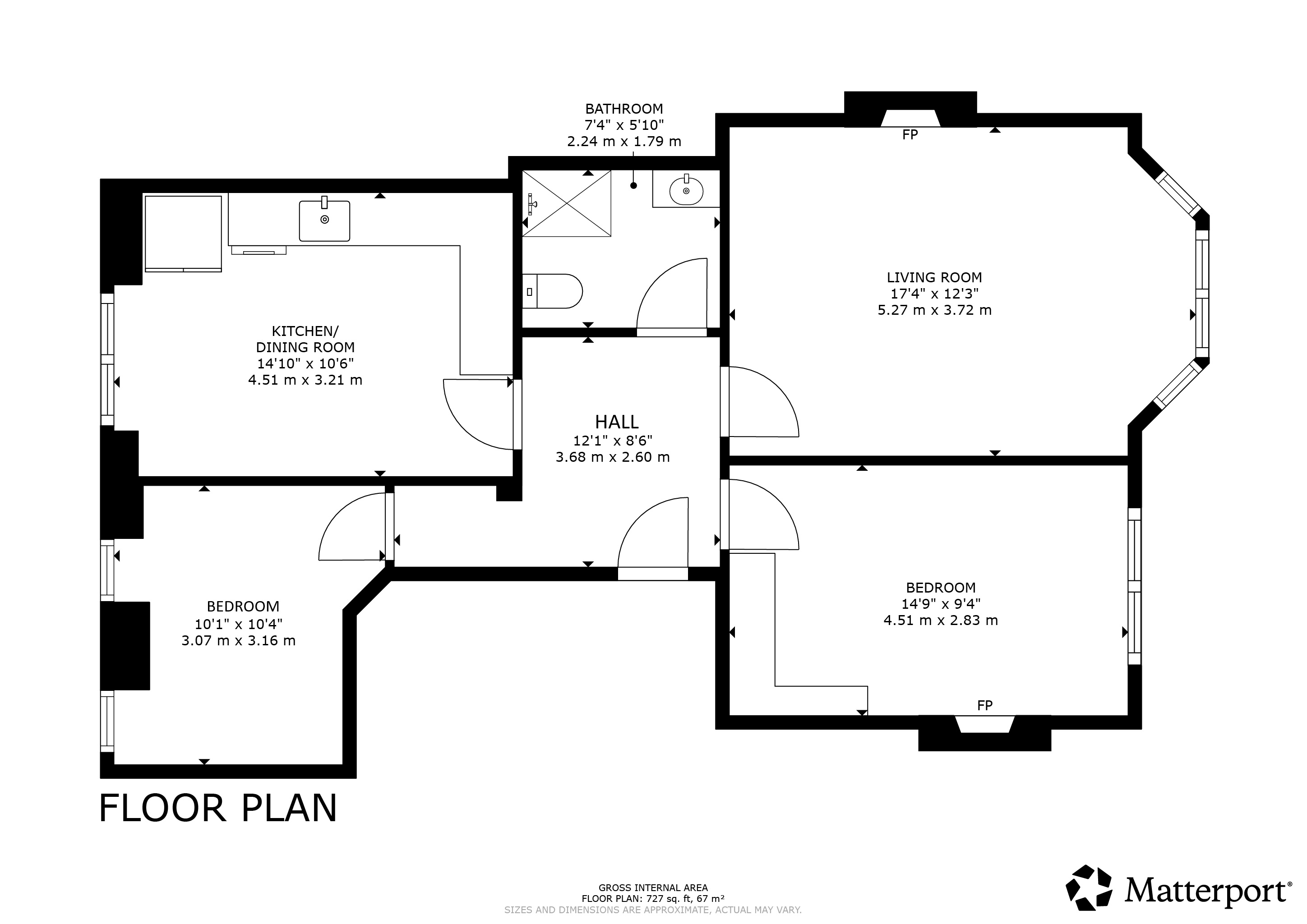 Crow Road, Flat 3/1, Broomhill floorplan