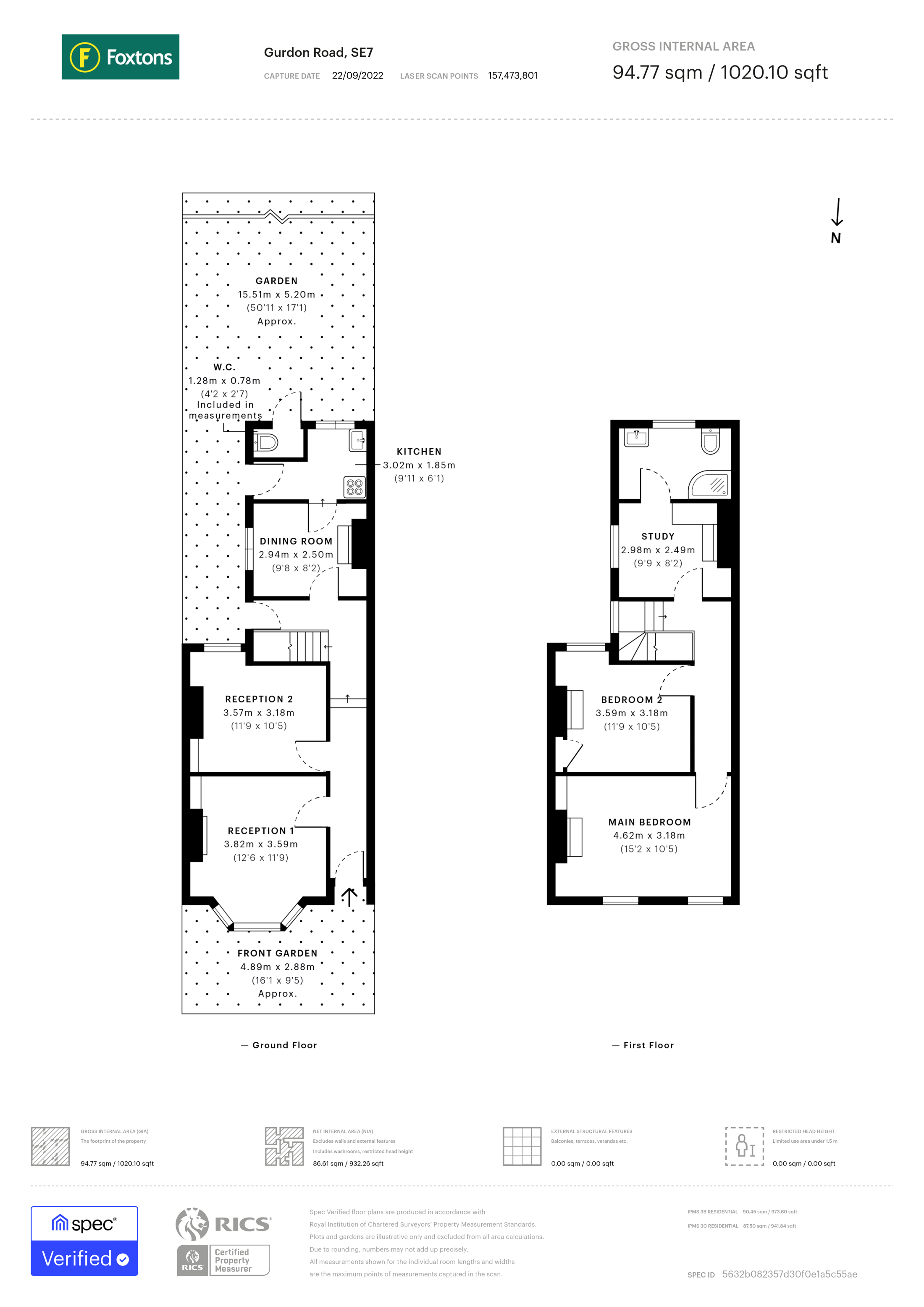 Gurdon Road, Charlton, London SE7, 2 bedroom terraced house for sale