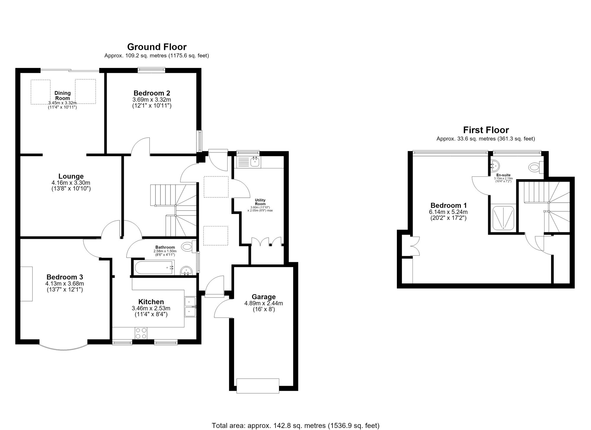 5 Willow Close, Royston floorplan