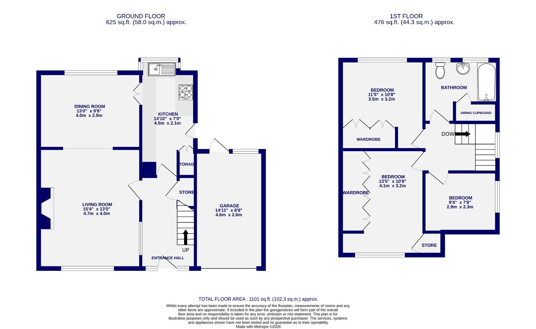 3, Montague Walk, York floorplan