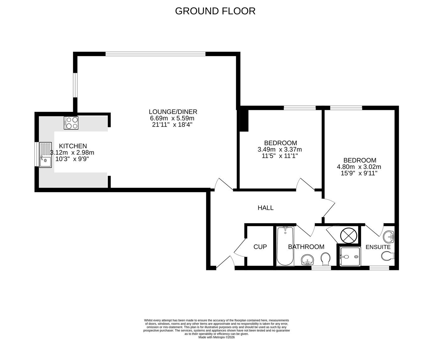 5 The Beach, Kuggar, Helston floorplan