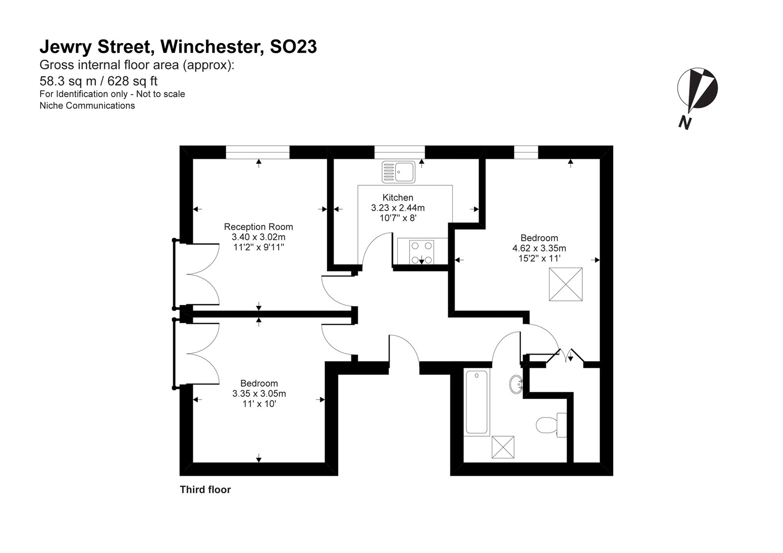 Flat 7,, Bellevue House, Winchester floorplan