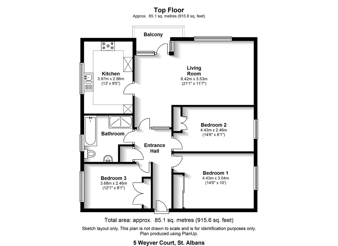 3 Bedrooms Flat to rent in Avenue Road, St Albans AL1