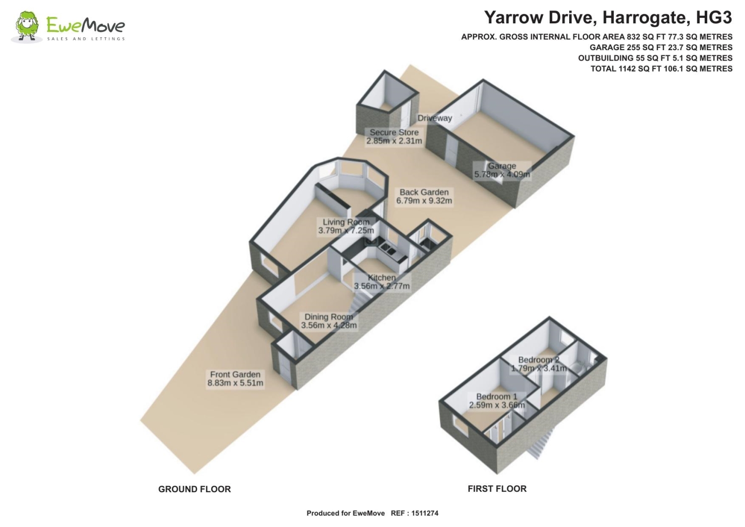 51, Yarrow Drive, Harrogate floorplan