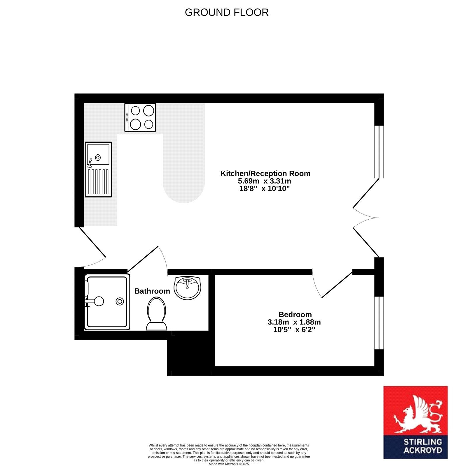 Flat 4, Neilson-Terry Court,, Brighton Terrace, London floorplan