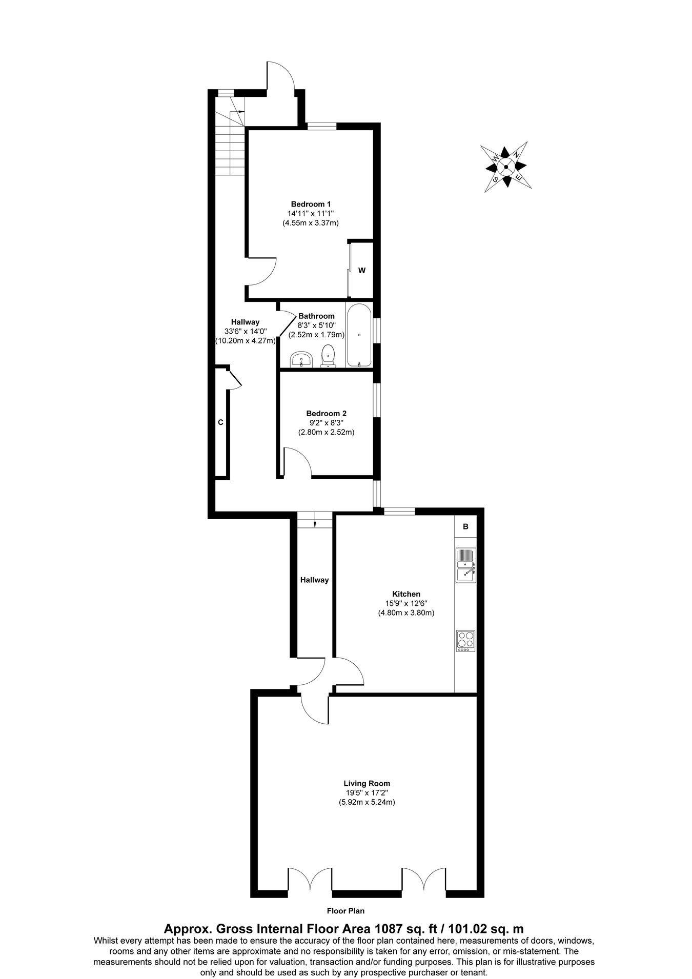 Flat 4, 3-4 Union Terrace, Barnstaple floorplan