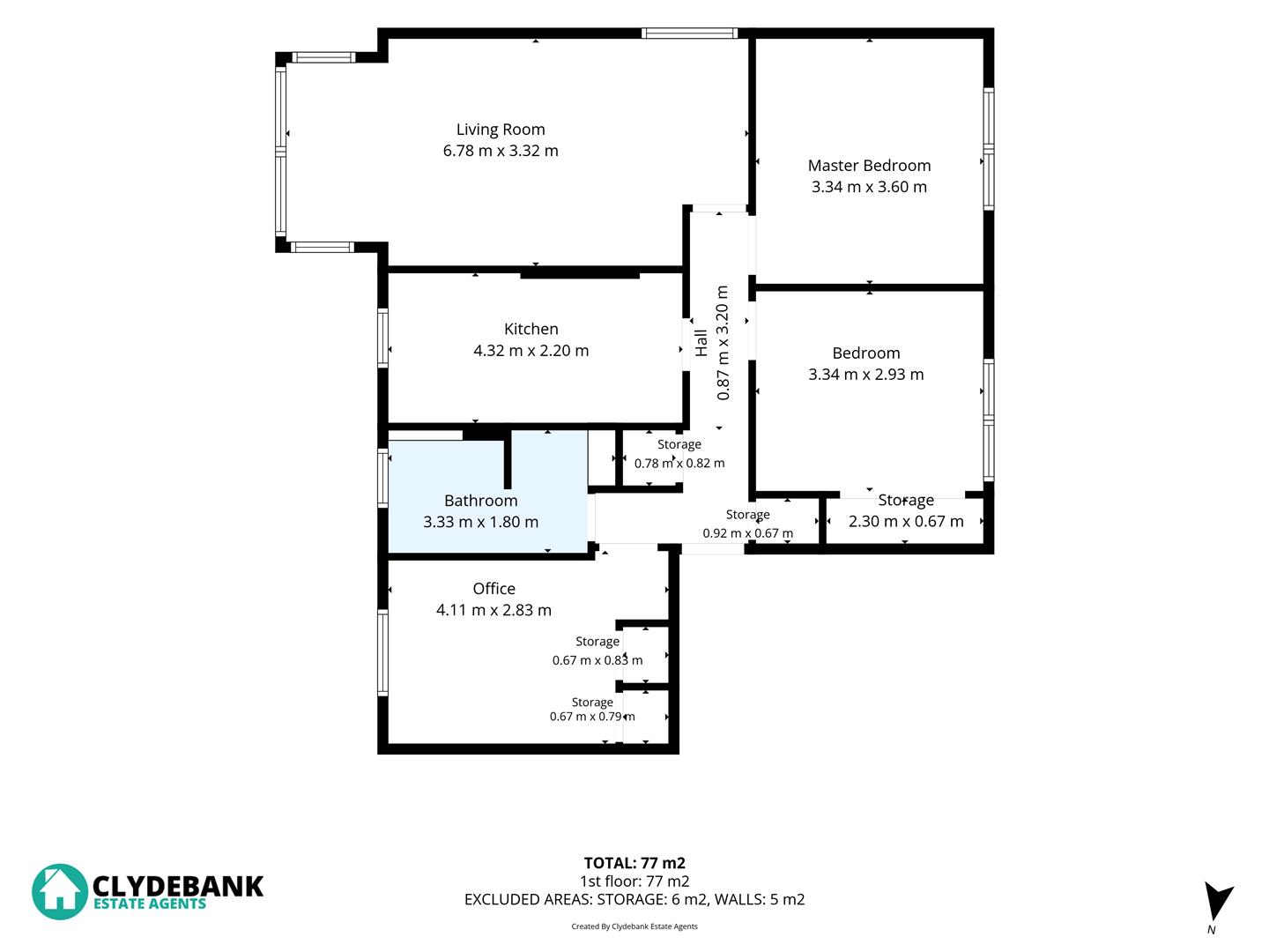 1E, Craigton Street, Clydebank floorplan