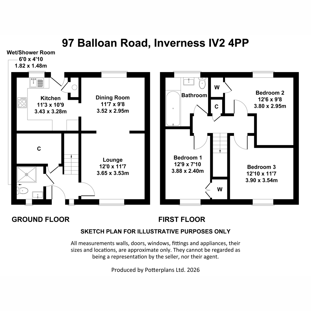 97, Balloan Road, Inverness floorplan