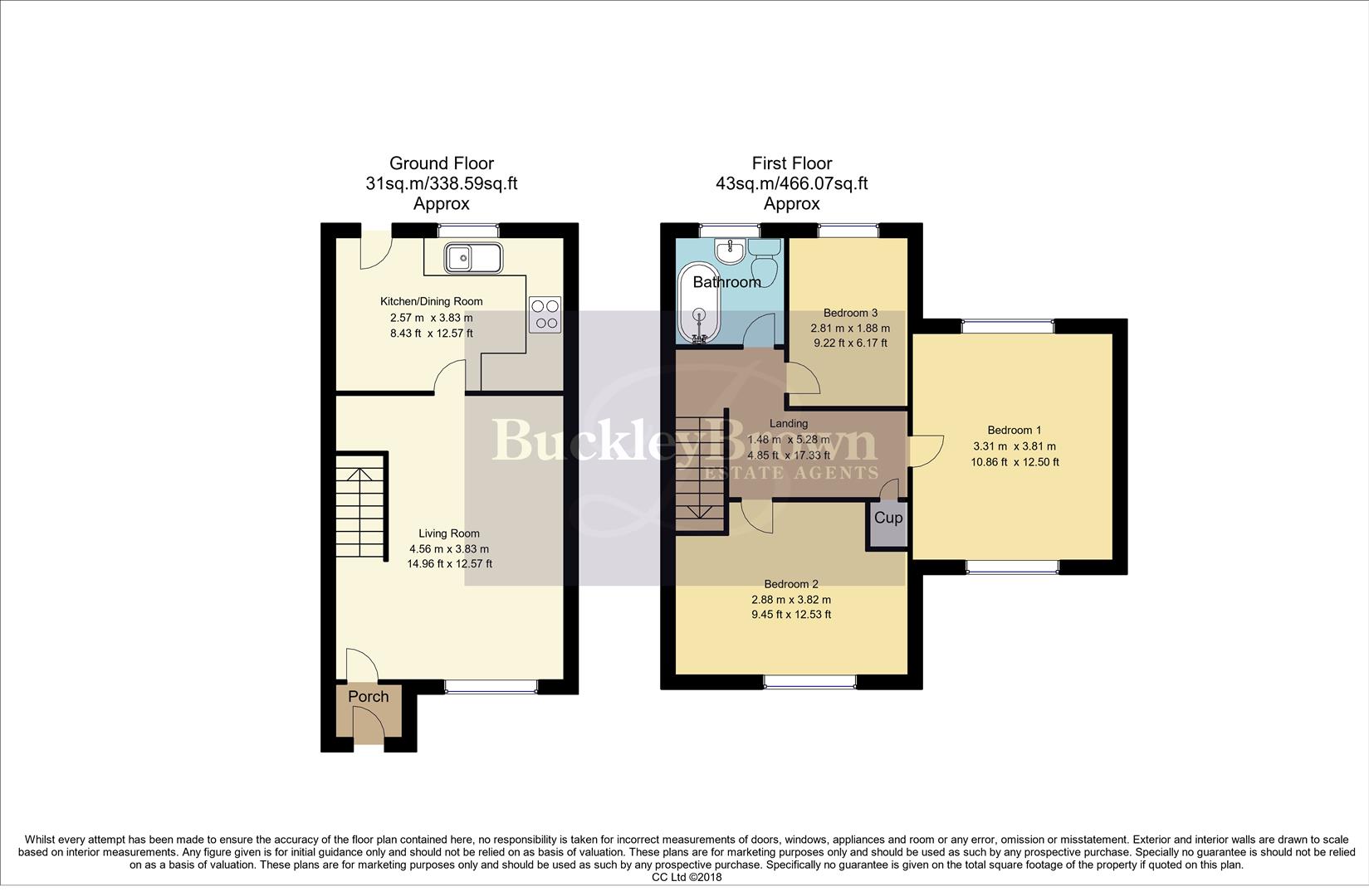21, Fern Close, Newark floorplan