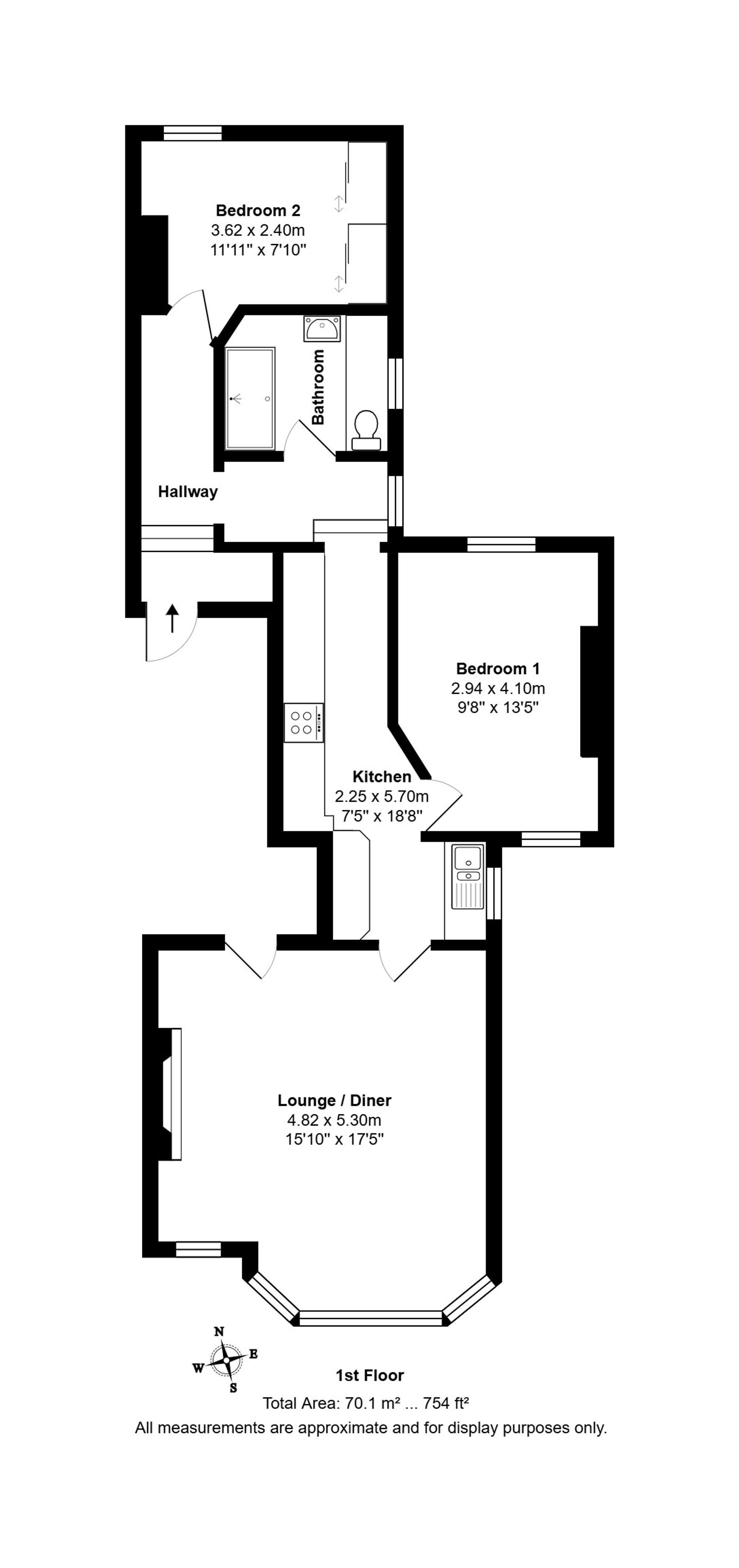 Flat 2 4 West Cliffe Grove, 4 West Cliffe Grove, Harrogate floorplan
