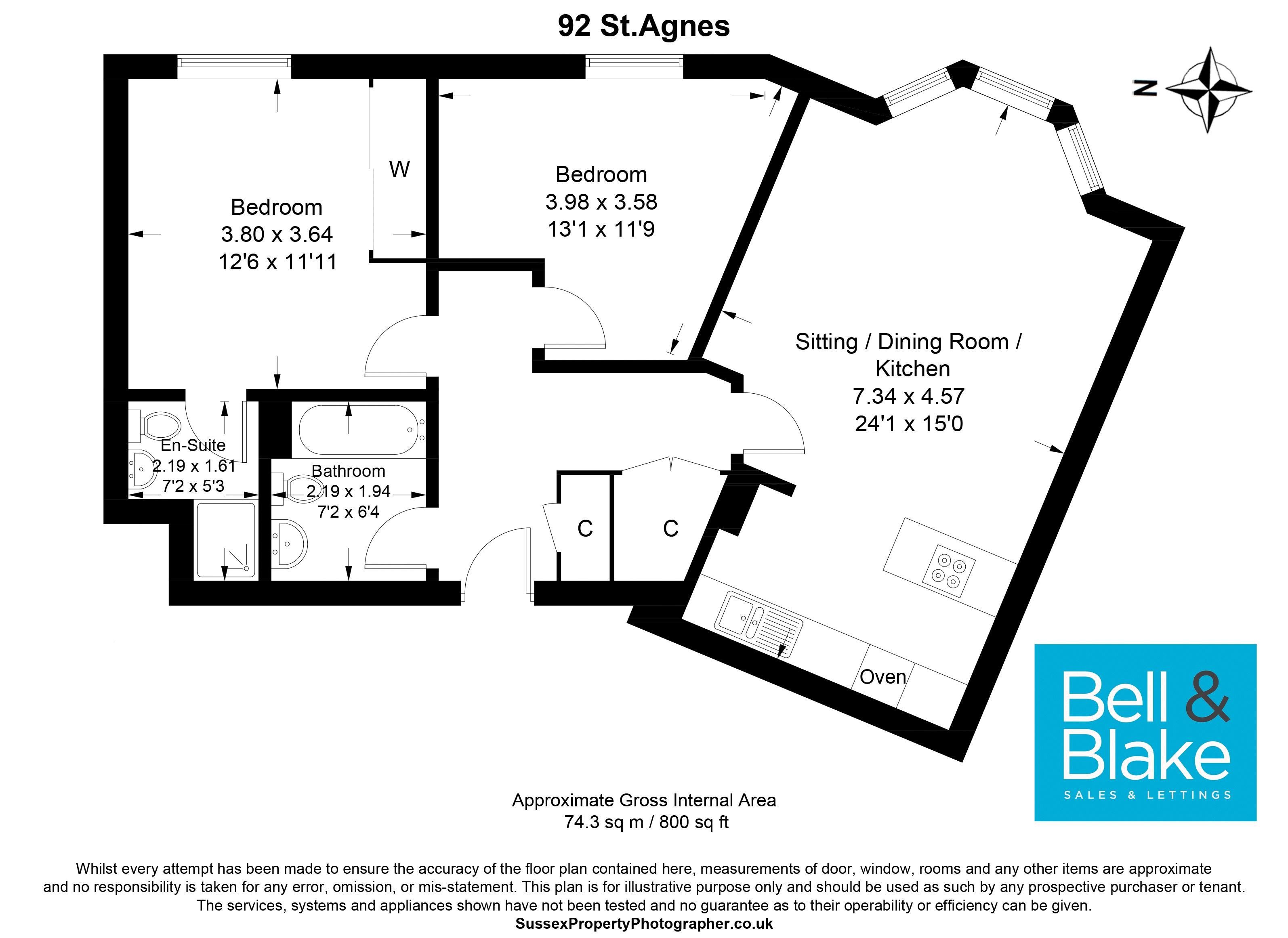 St. Agnes Place, Chichester PO19, 2 bedroom flat for sale 61828182