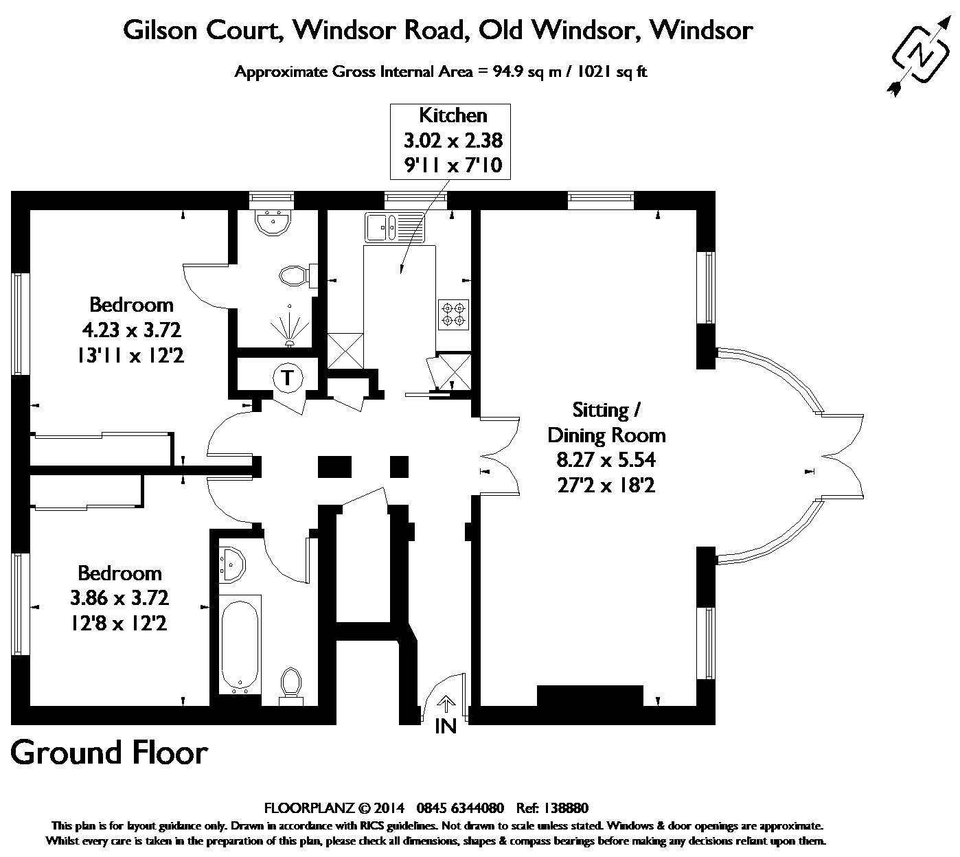 Flat 8, Gilson Court, Windsor Road, OLD WINDSOR floorplan