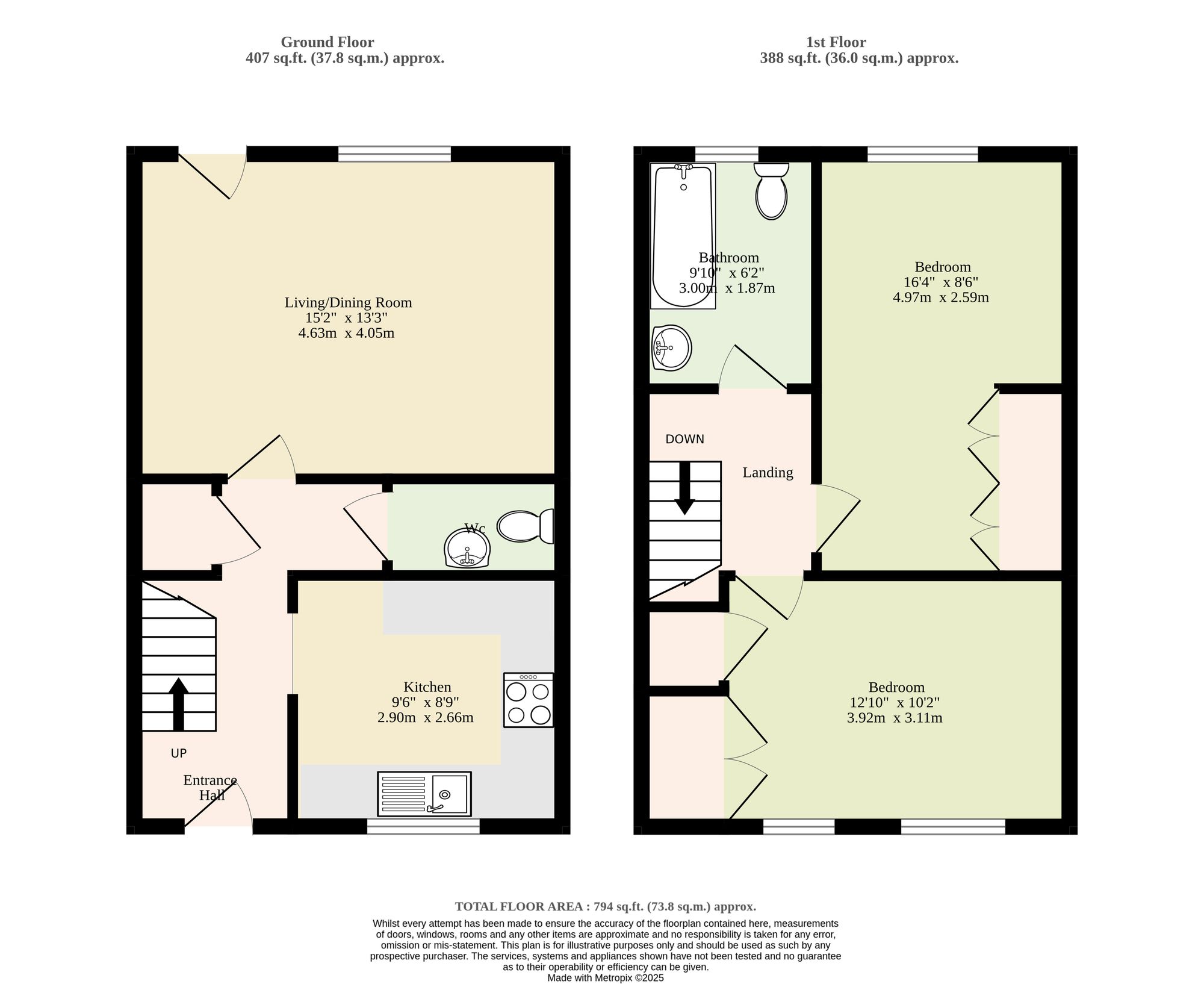 9 Rising Way, Great Yarmouth floorplan