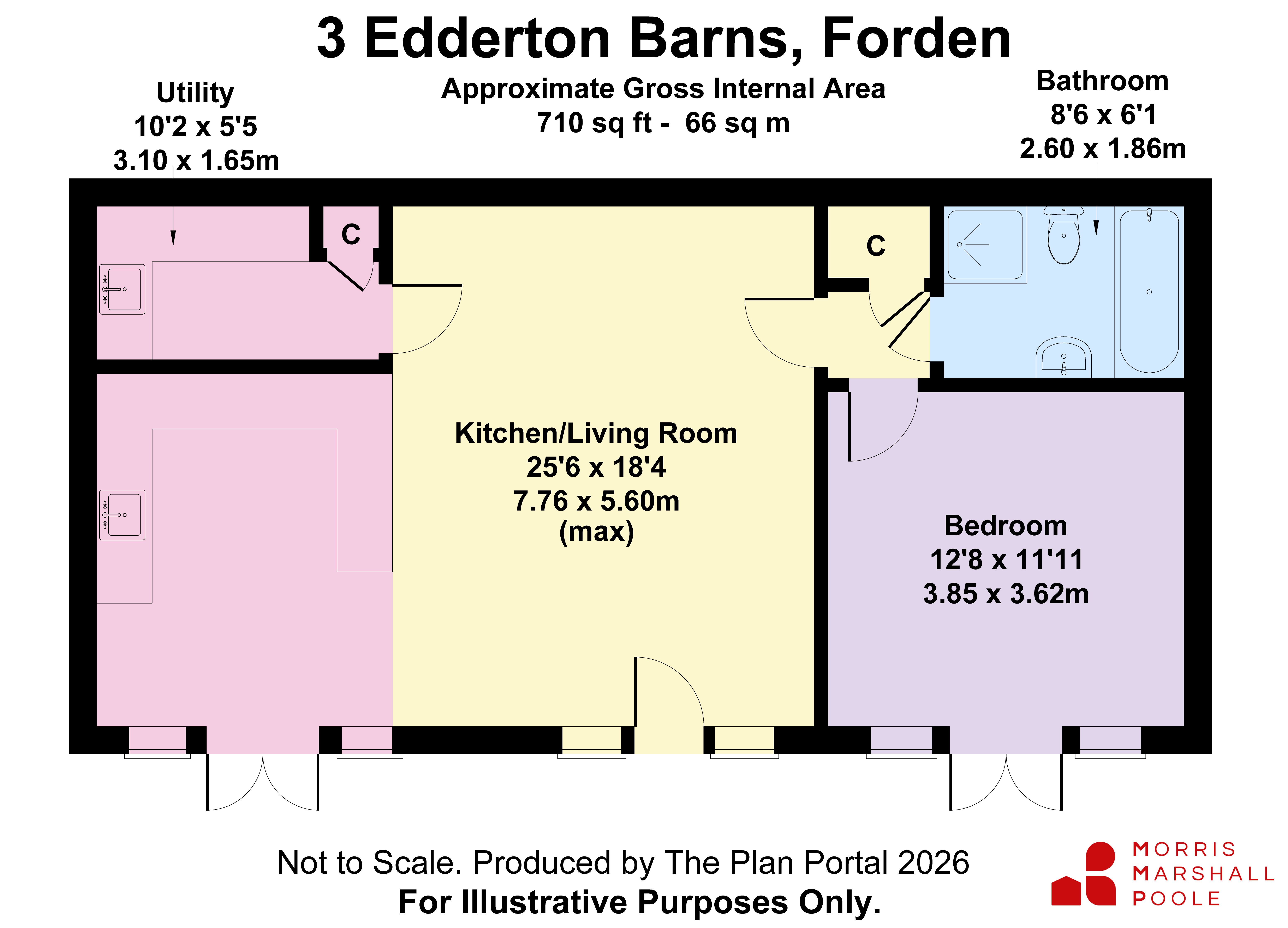 3, Edderton Barns, Welshpool floorplan