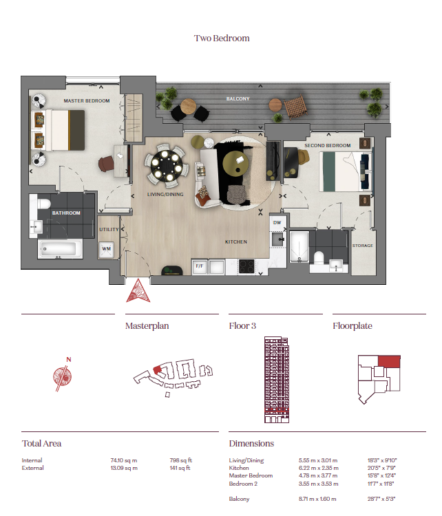 9, Silverleaf House, Acton floorplan