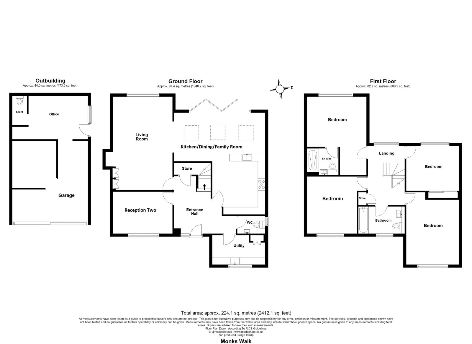 264, Monks Walk, Buntingford floorplan