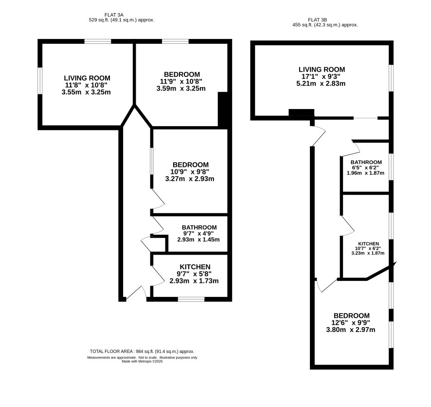 Flat 3A & 3B, 24 High Street, Hunstanton floorplan