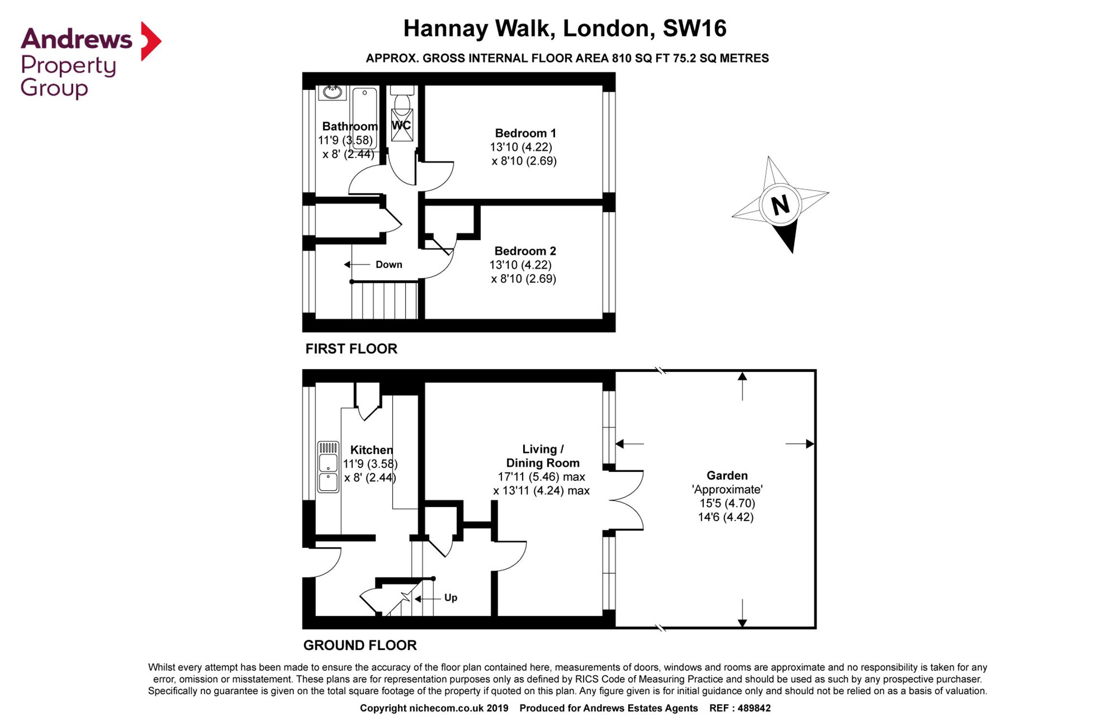 2 Bedrooms Terraced house for sale in Hannay Walk, London SW16