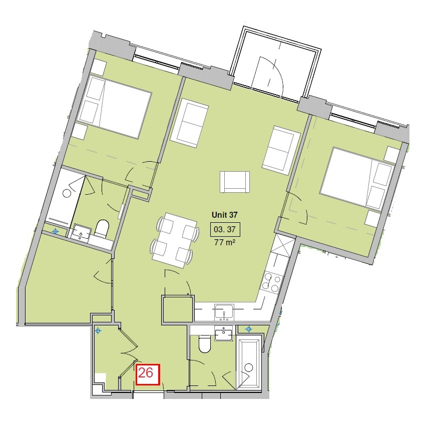 Apartment 26 Lockside House, 5, Scotland Street, Birmingham floorplan