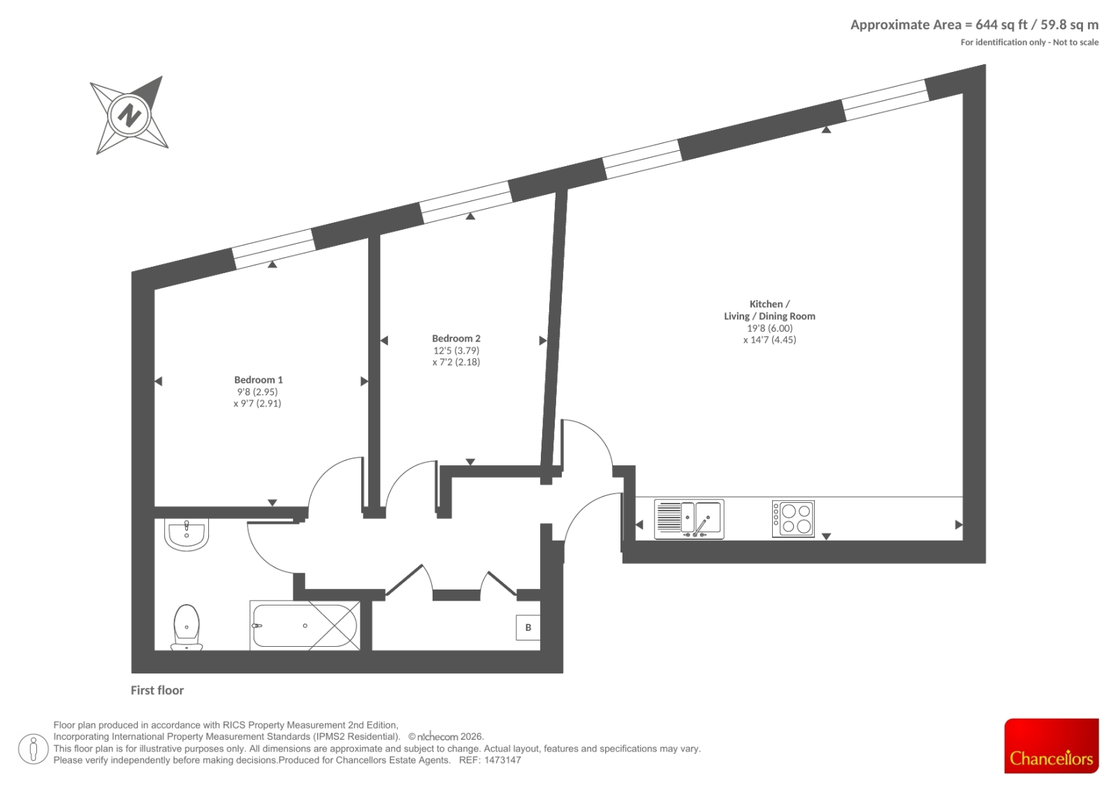 Flat 7 Blackall Court,, Castle Street, Reading floorplan