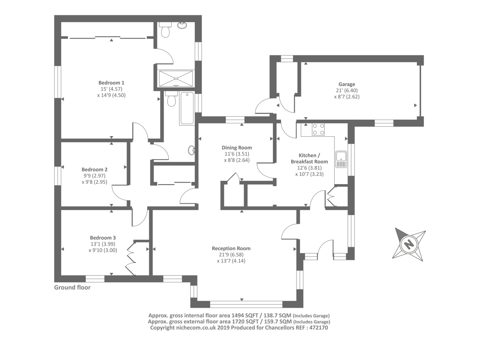 3 Bedrooms Detached bungalow for sale in Breinton, Hereford HR4