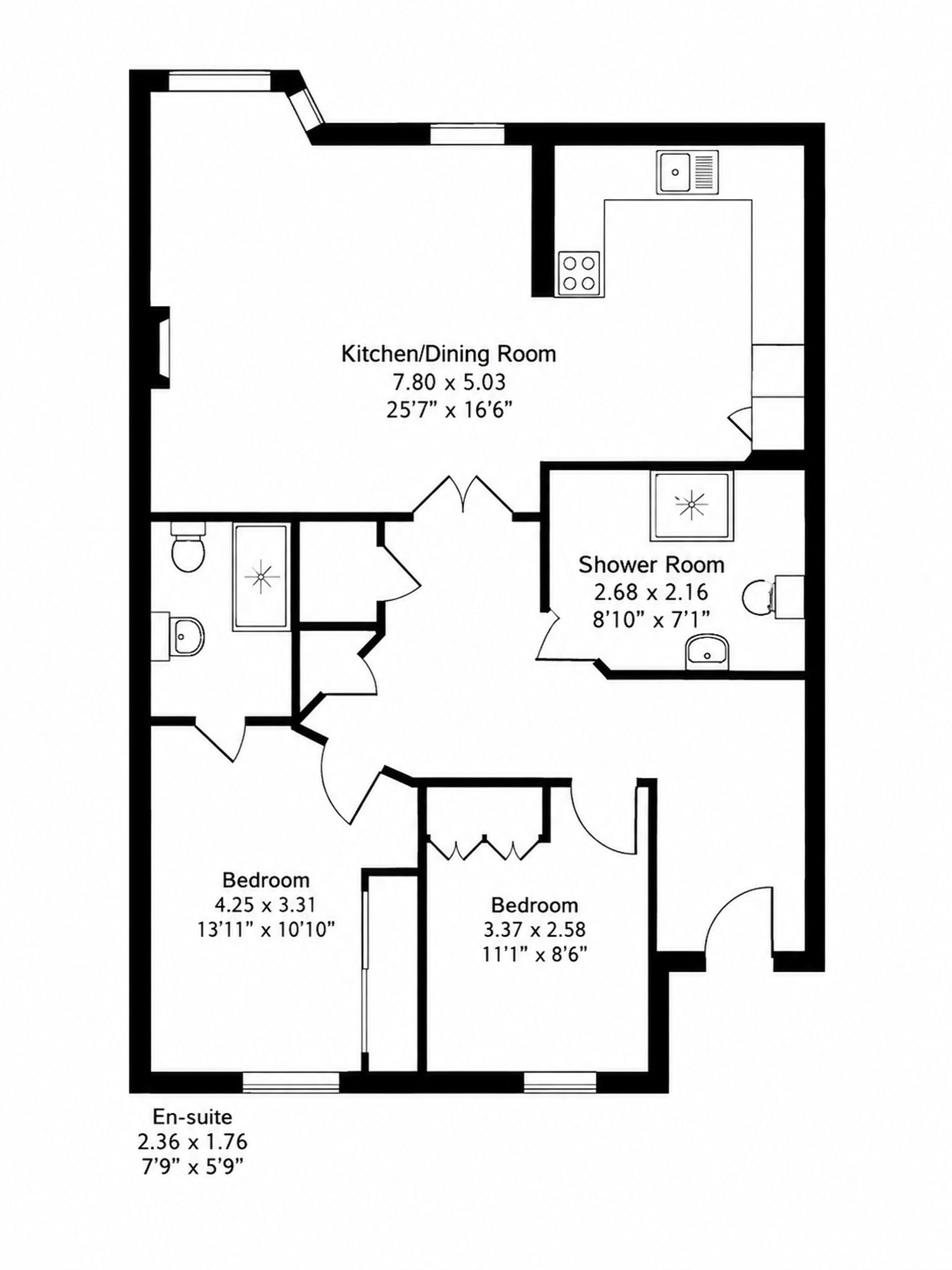 6 Great Cliff Marine Parade, Dawlish floorplan