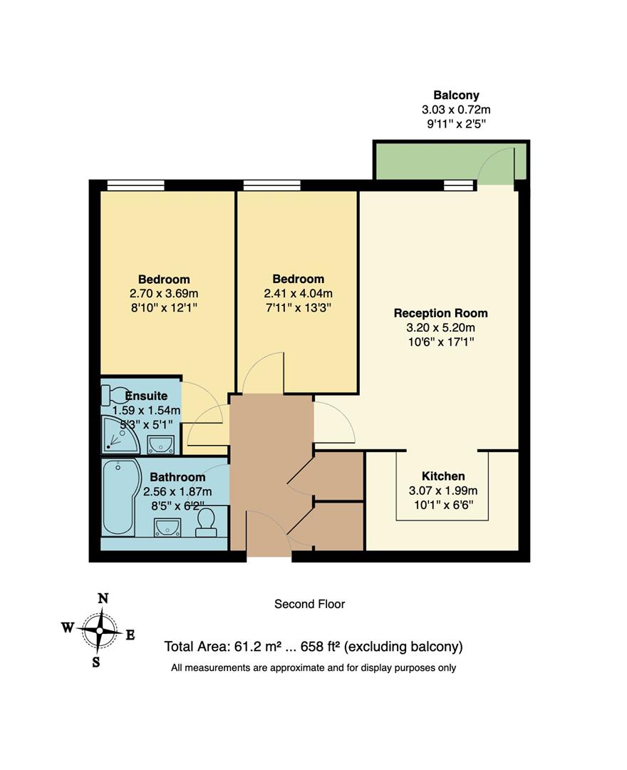 Flat 28, 2 Ashton Court, Connington Crescent, Chingford floorplan