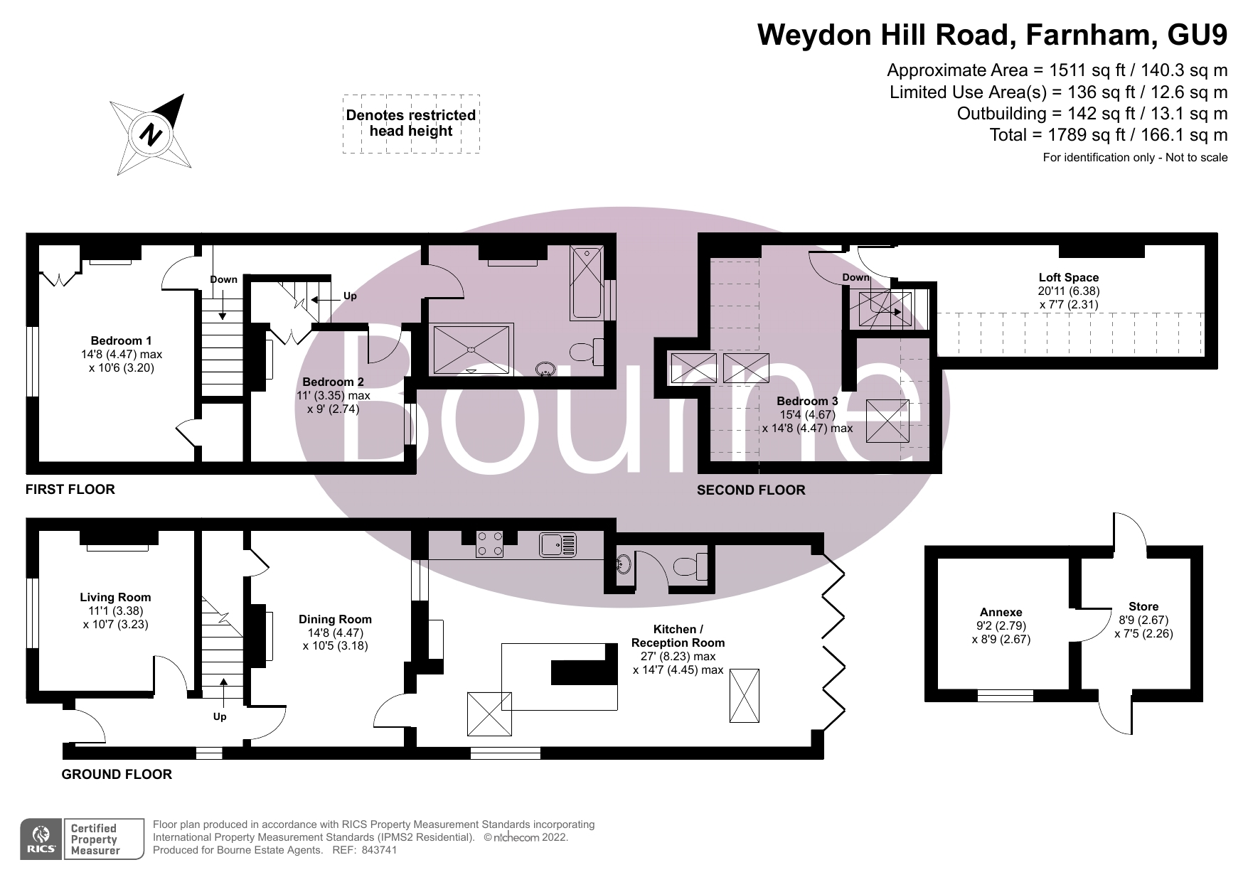 Weydon Hill Road, Farnham, Surrey GU9, 3 bedroom semidetached house