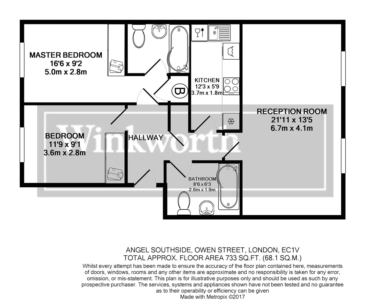 2 Bedrooms Flat to rent in Owen Street, London EC1V