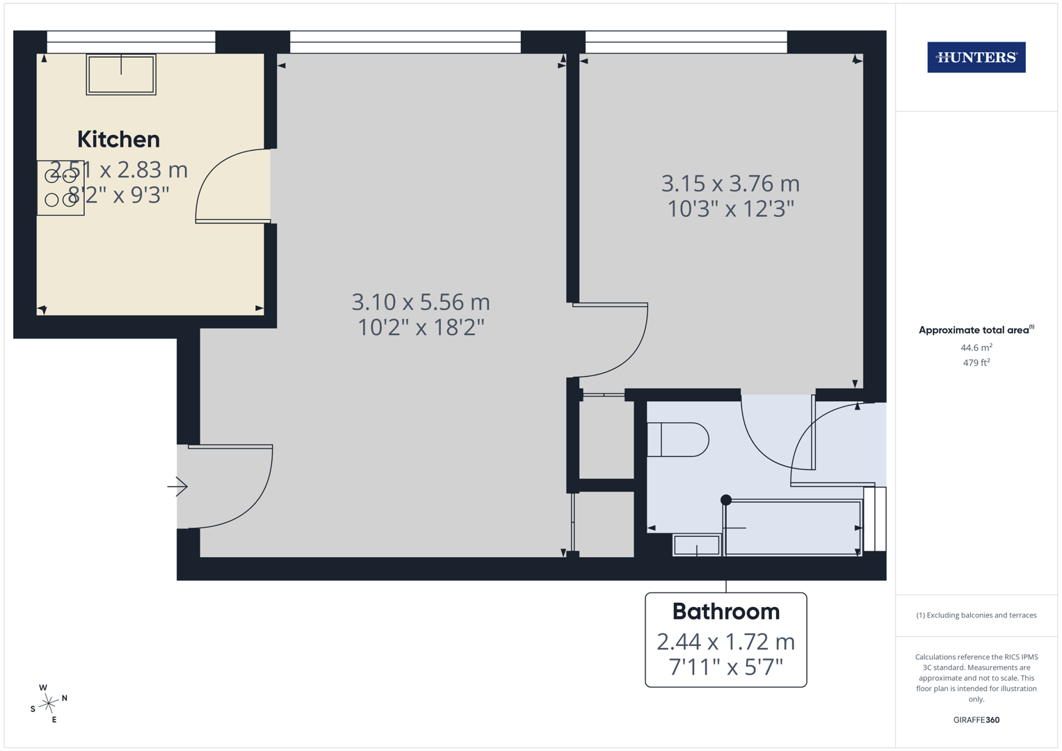 Flat 11, Nelric House, Kent Road, Southampton floorplan