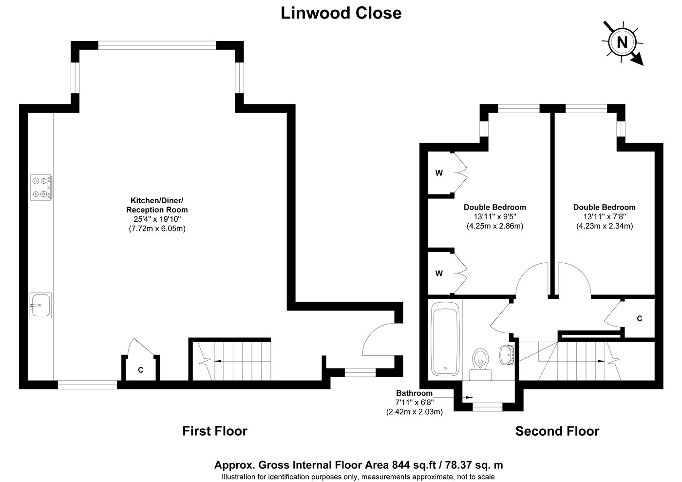 111, Linwood Close, London floorplan