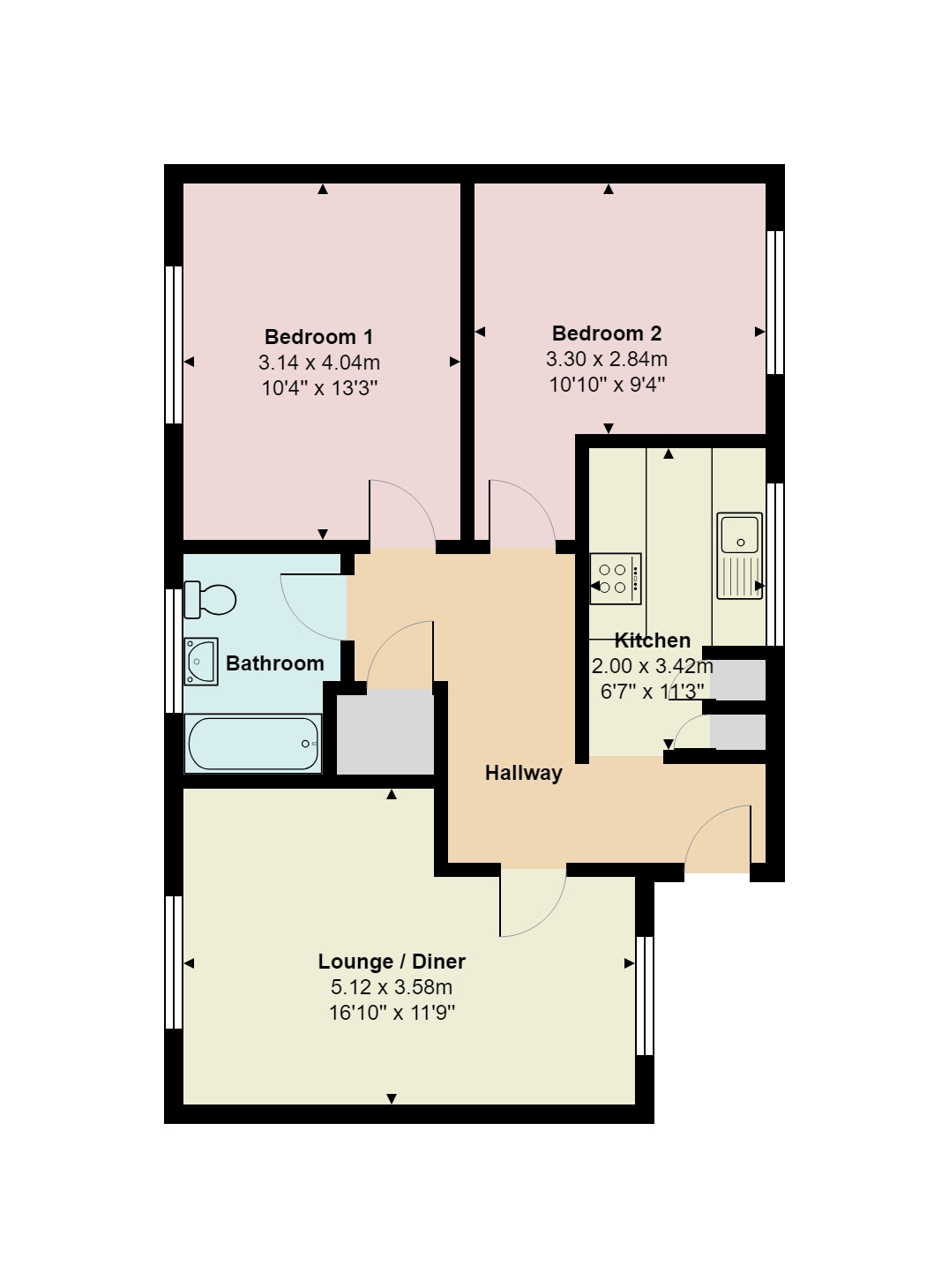 2 Bedrooms Maisonette for sale in Titmus Drive, Tilgate, Crawley RH10