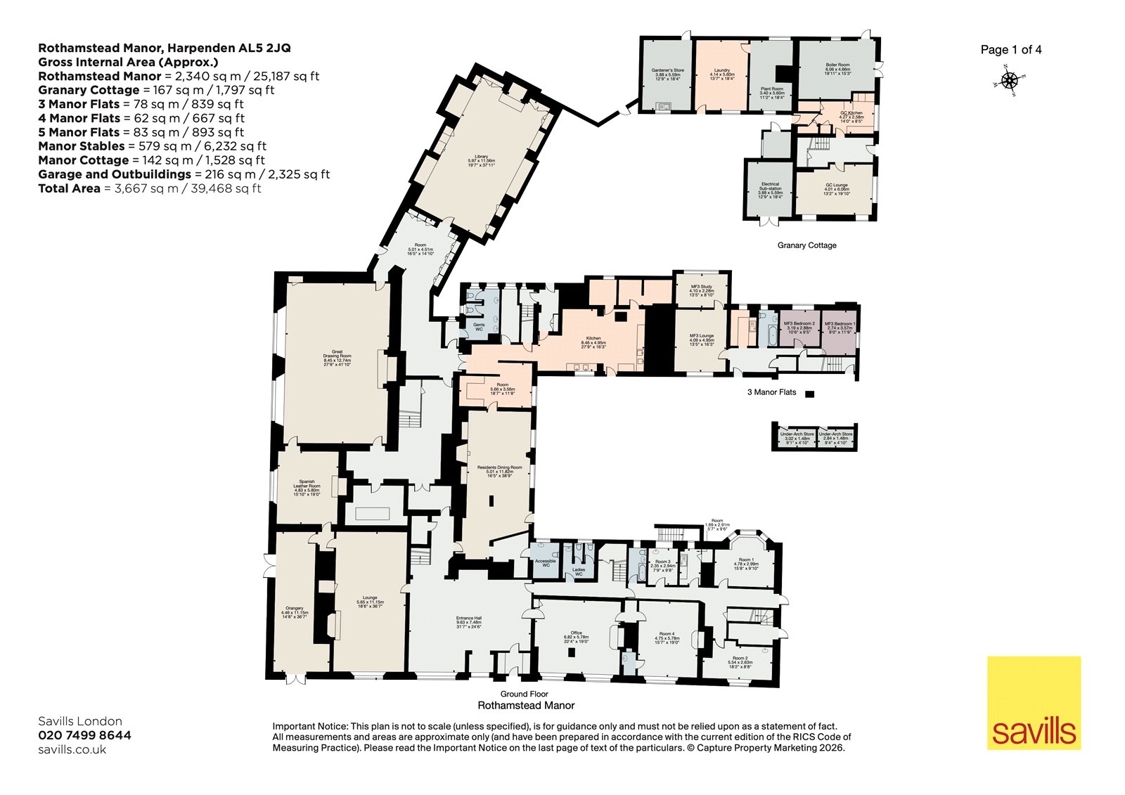 Rothamsted Manor House,, Rothamsted, Hertfordshire floorplan