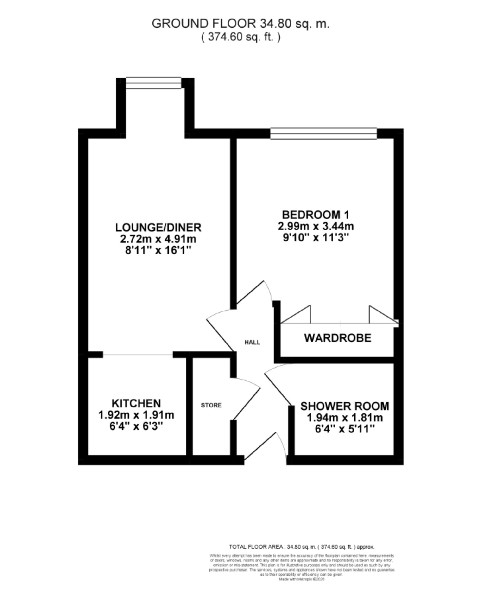 Flat 9, The Moorings Stafford Street, Stone floorplan