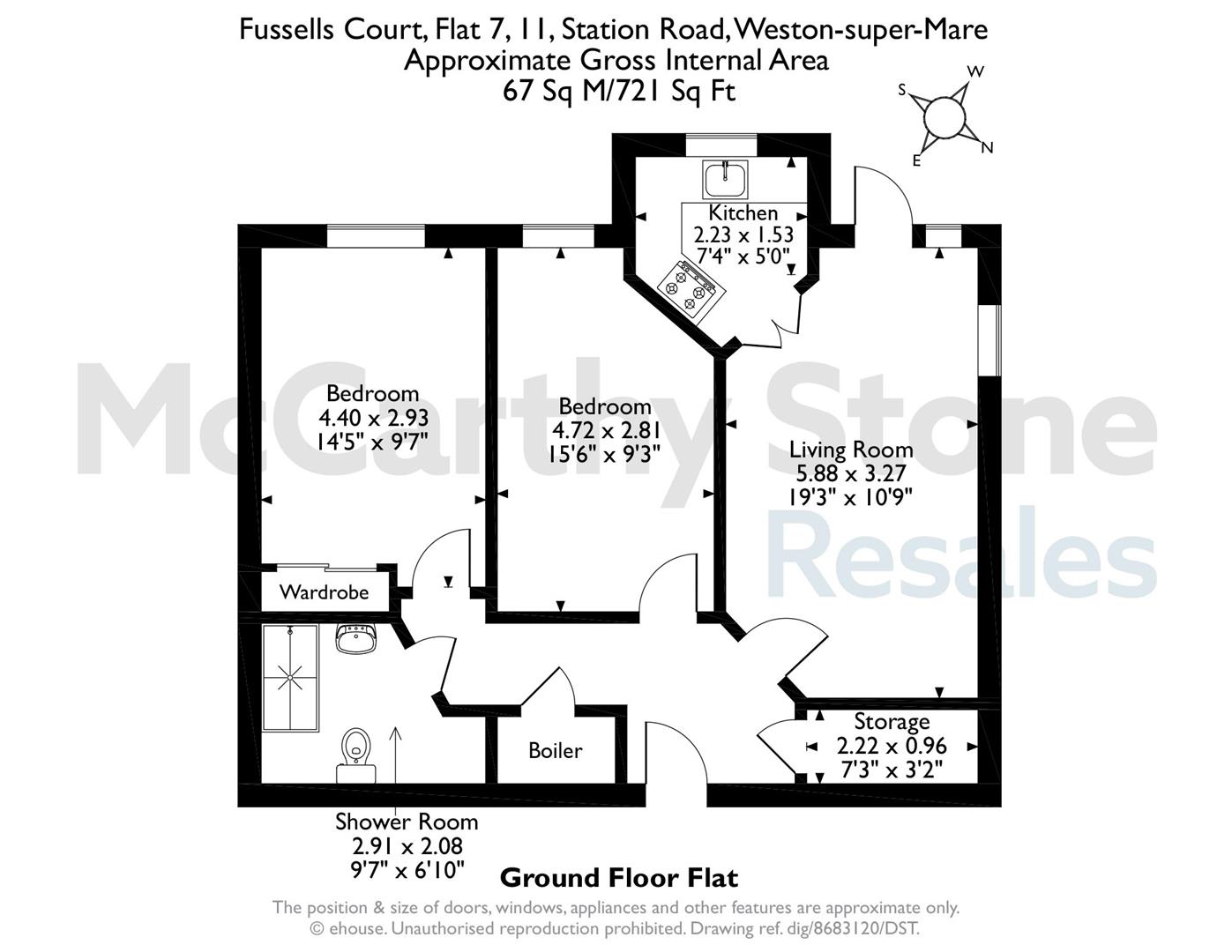 7 Fussells Court, Station Road, Weston-Super-Mare floorplan