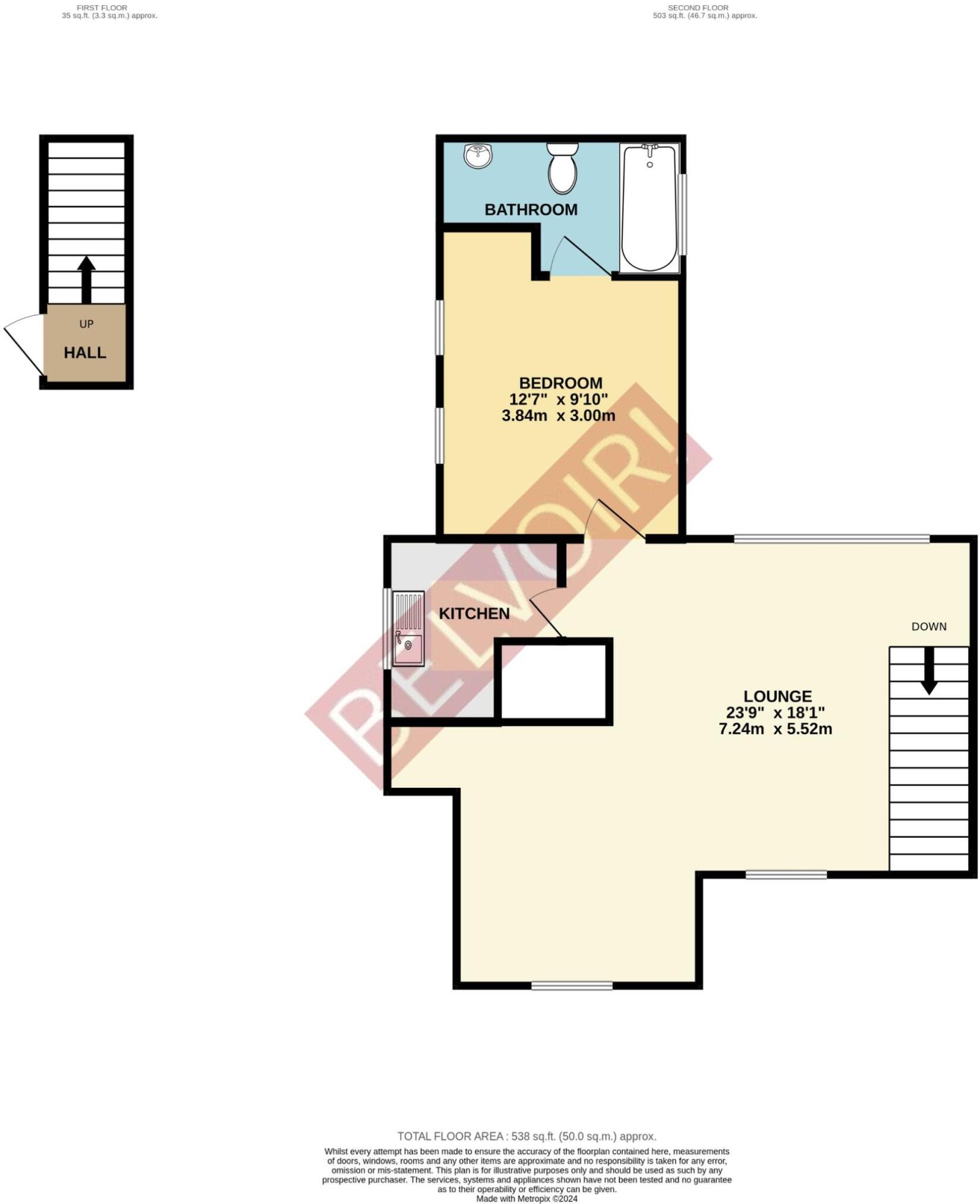 3C, Stevenage Road, Knebworth floorplan