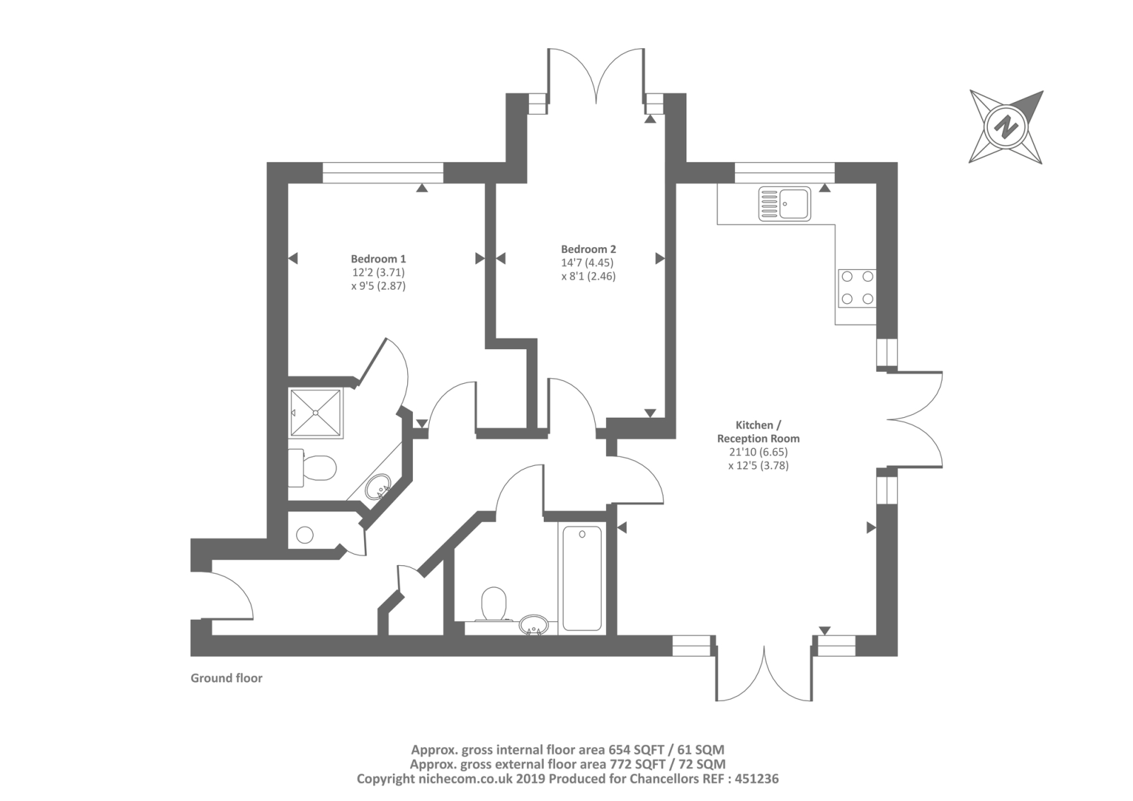 2 Bedrooms Flat for sale in Bronte Close, Slough, Berkshire SL1