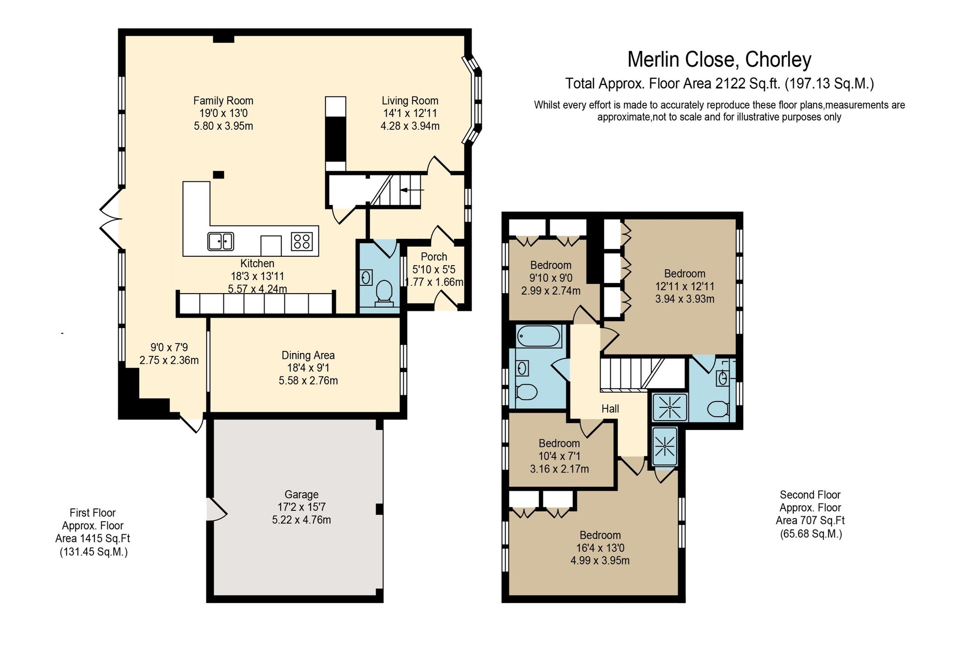1 Merlin Close, Chorley floorplan