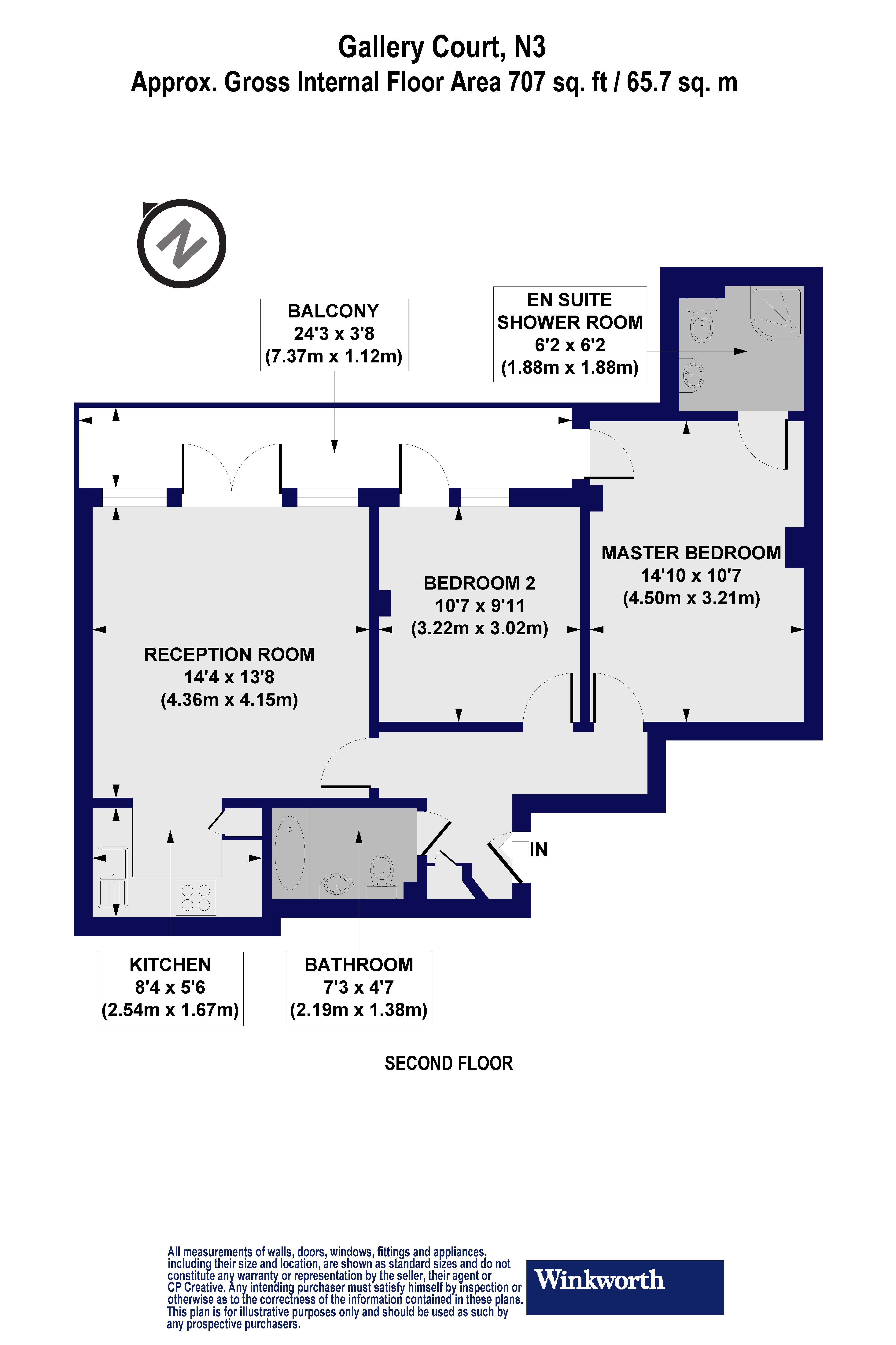 2 Bedrooms Flat to rent in Gallery Court, 28 Arcadia Avenue, London N3